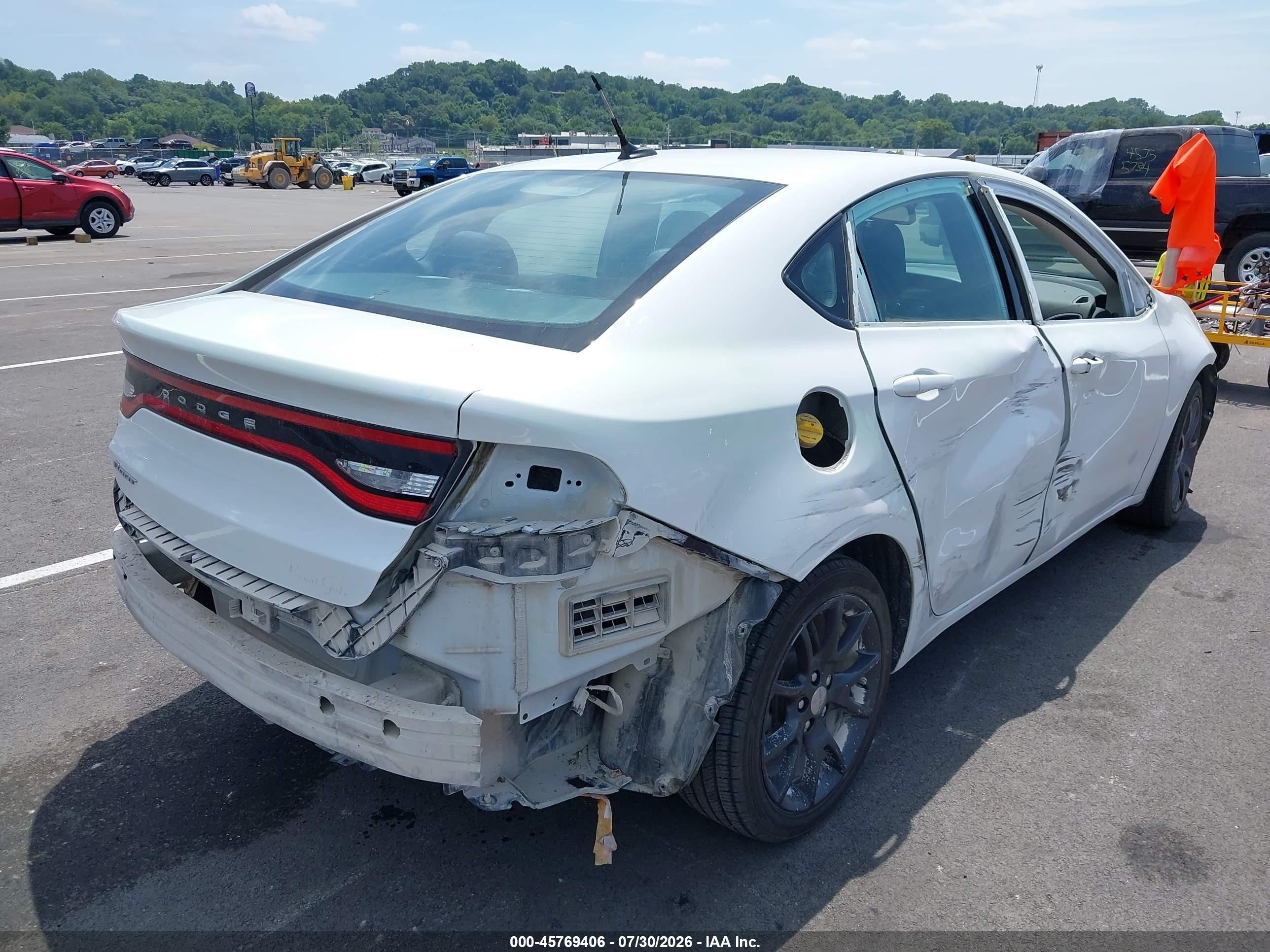 2015 Dodge Dart Se White vin: 1C3CDFAA7FD421215