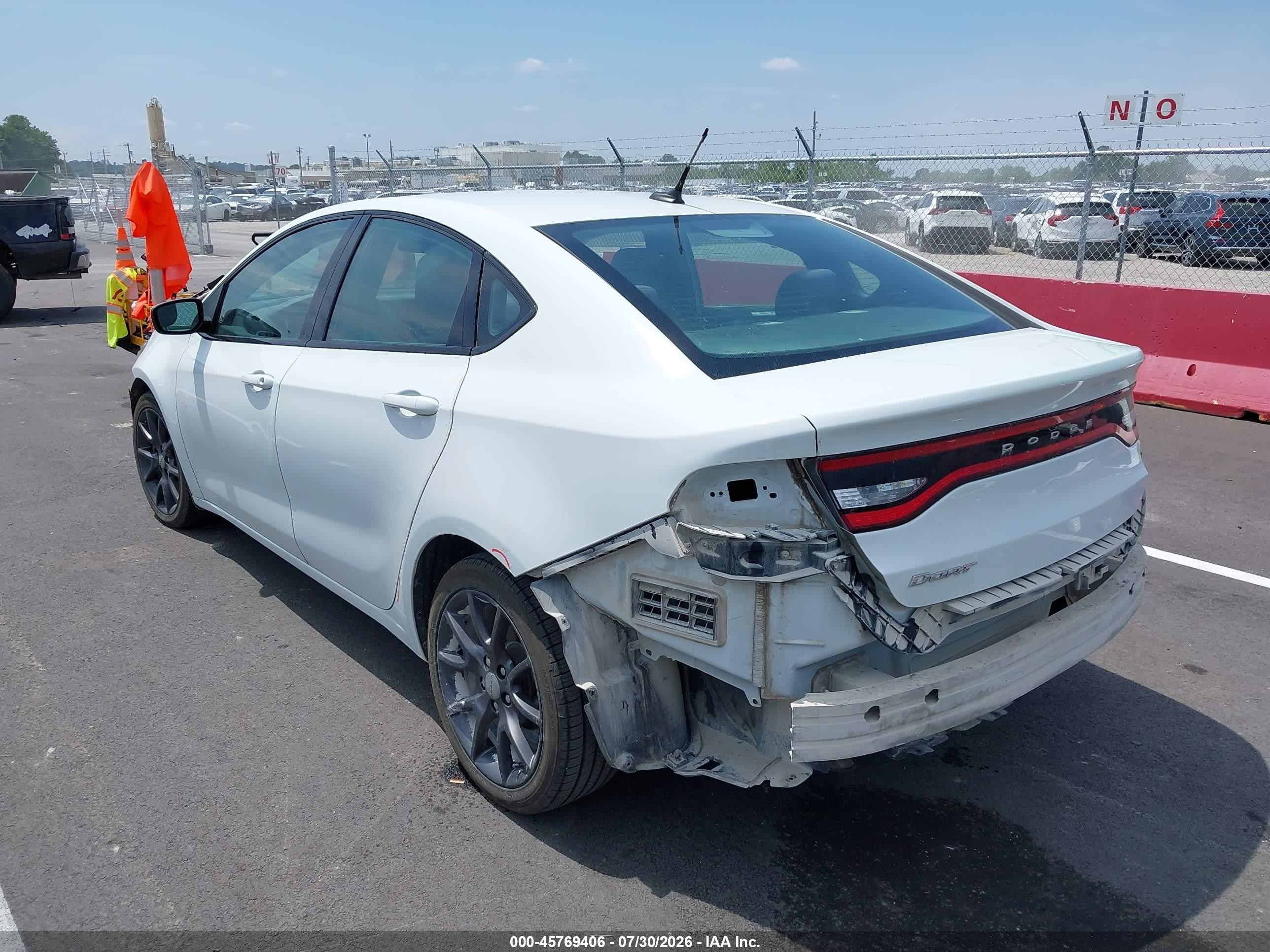 2015 Dodge Dart Se White vin: 1C3CDFAA7FD421215