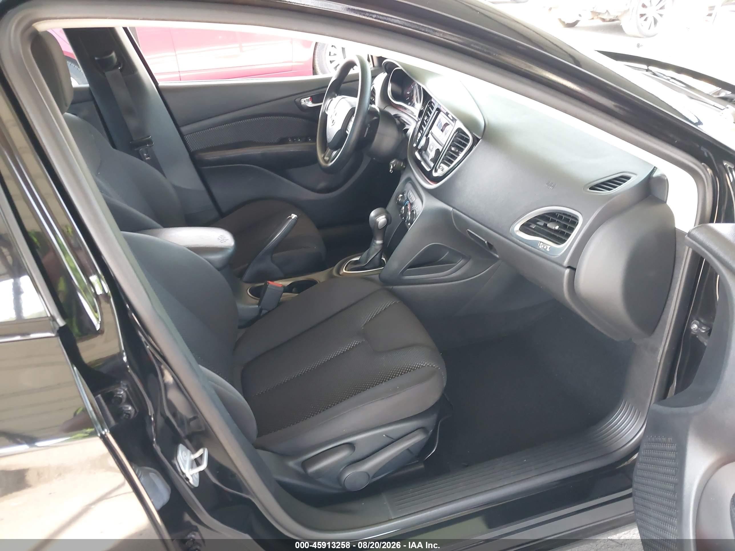 2015 Dodge Dart Se Black vin: 1C3CDFAA7FD432375