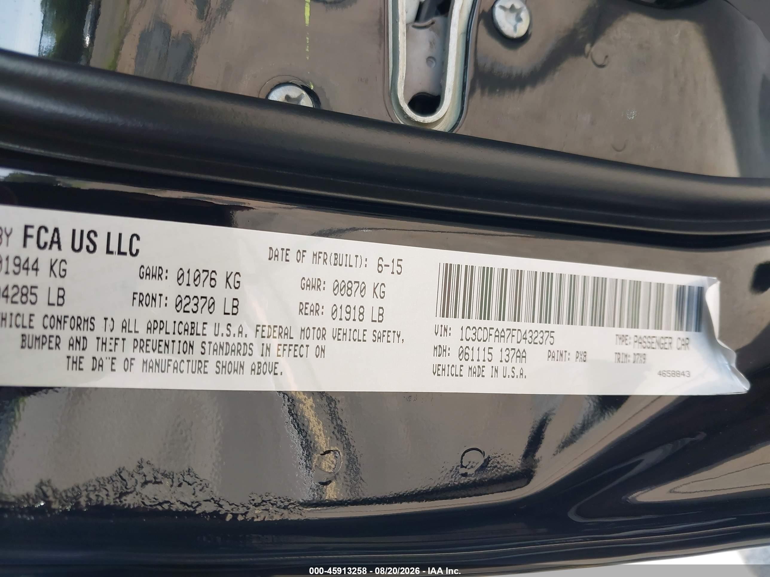 2015 Dodge Dart Se Black vin: 1C3CDFAA7FD432375