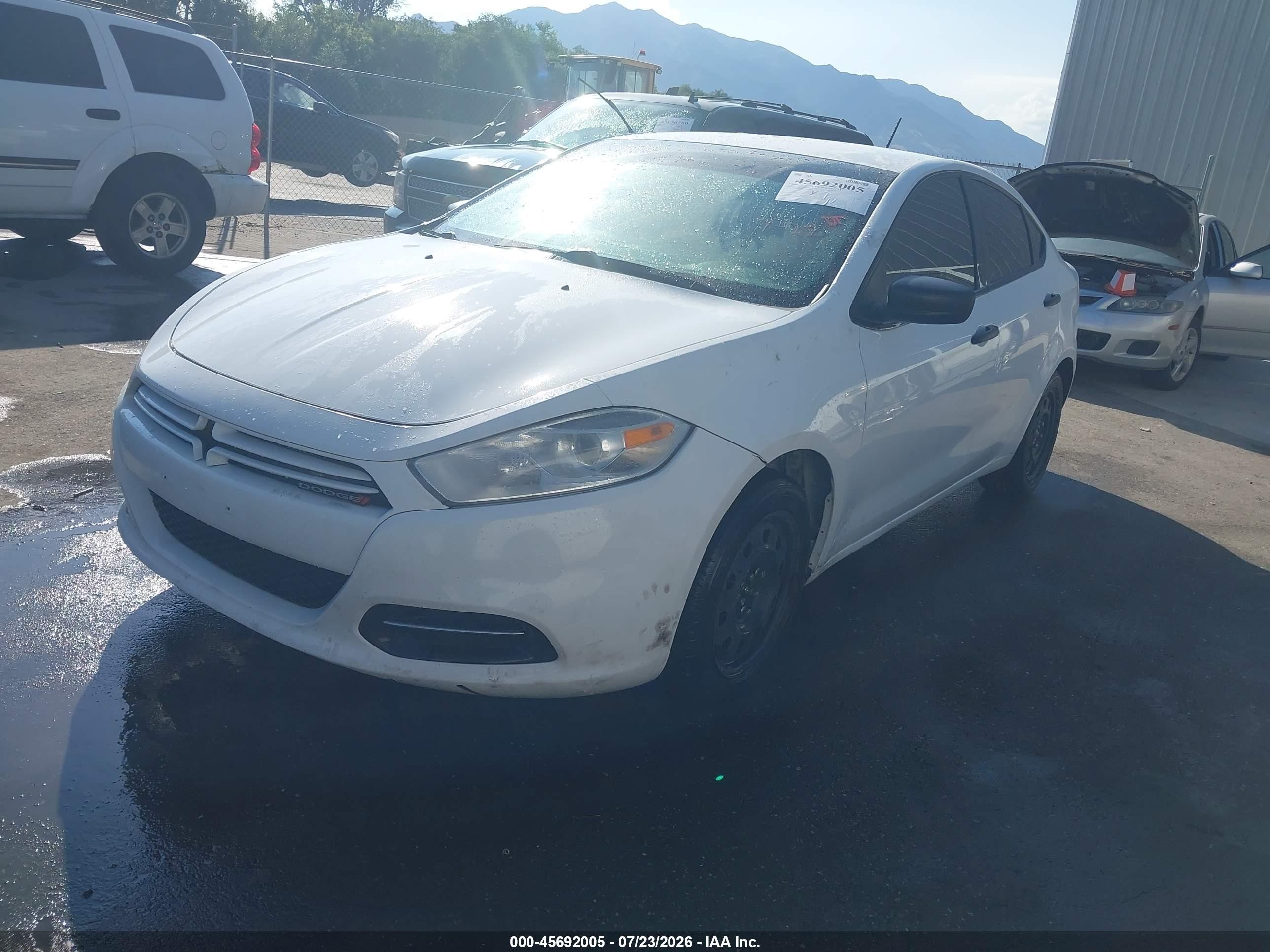 2013 Dodge Dart Se White vin: 1C3CDFAA8DD314641