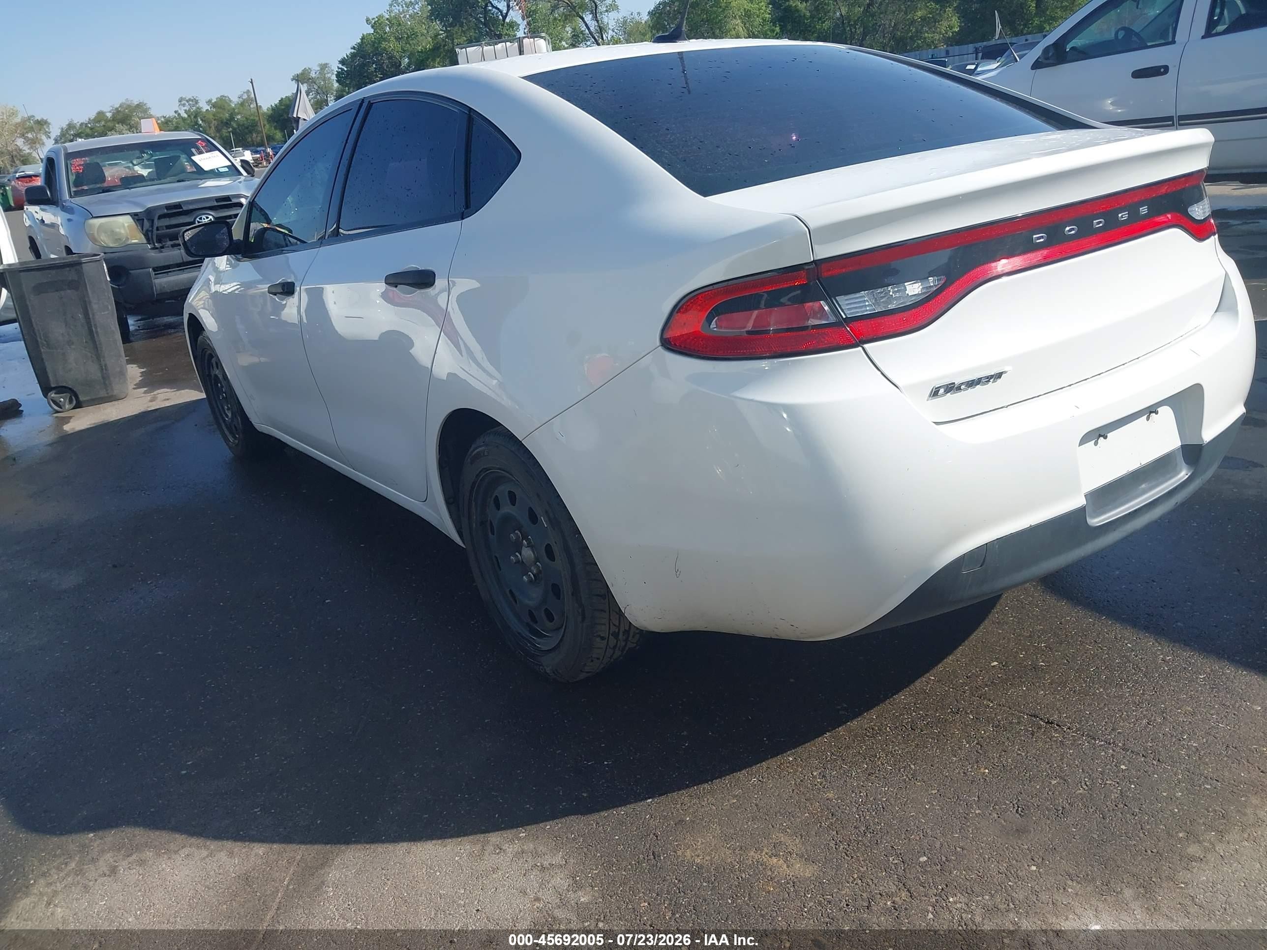2013 Dodge Dart Se White vin: 1C3CDFAA8DD314641