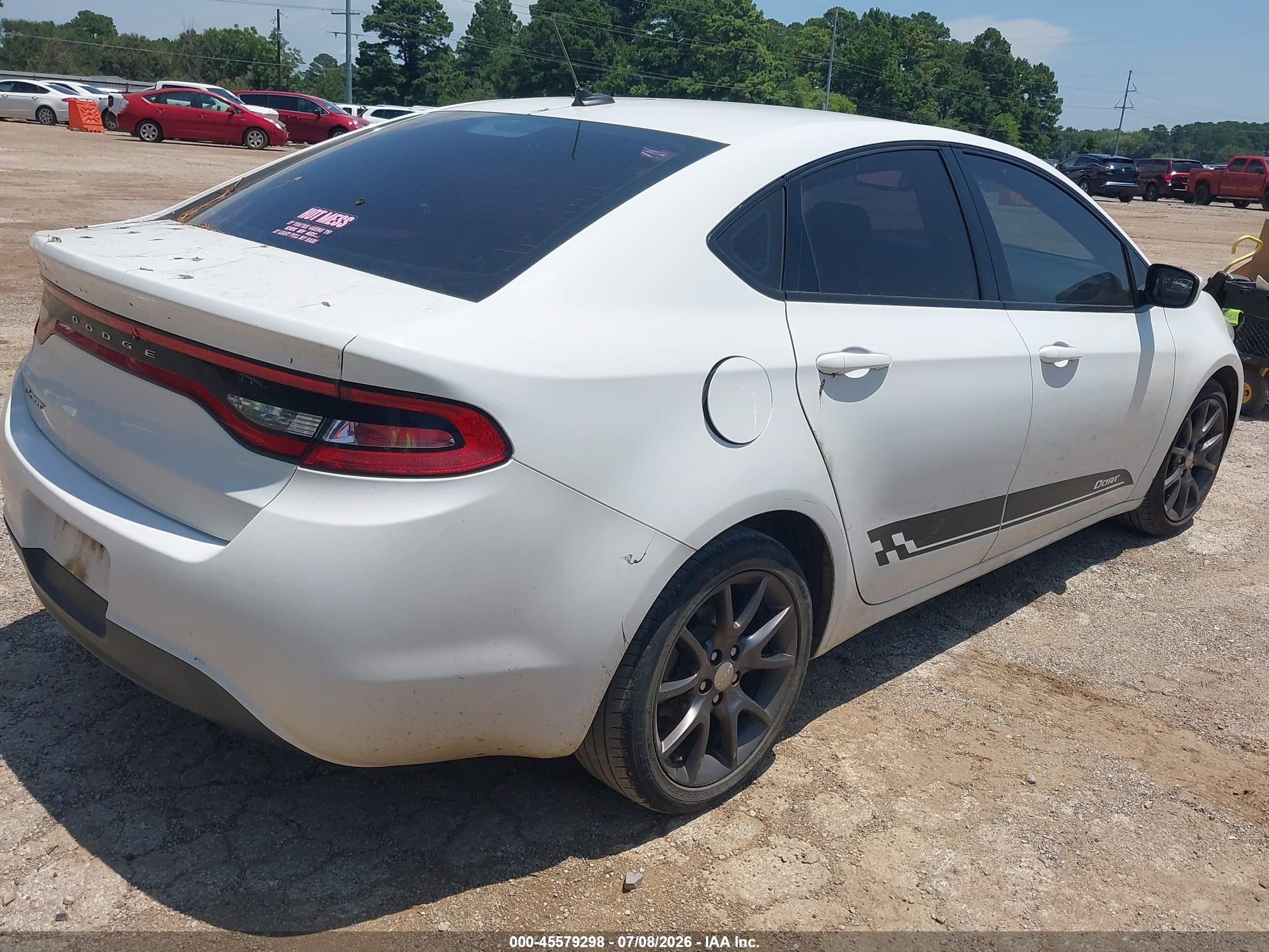 2015 Dodge Dart Se White vin: 1C3CDFAA8FD378956