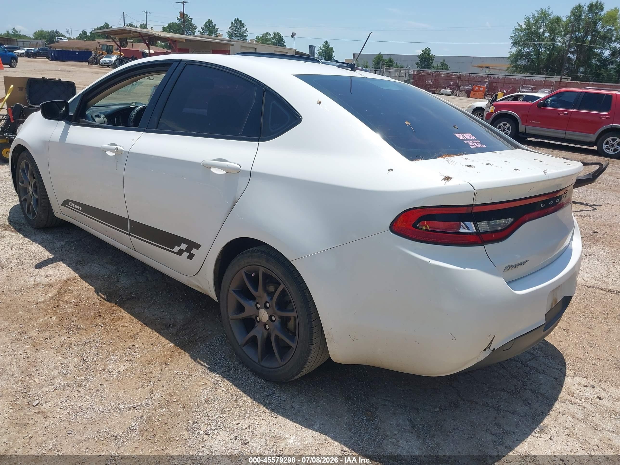 2015 Dodge Dart Se White vin: 1C3CDFAA8FD378956