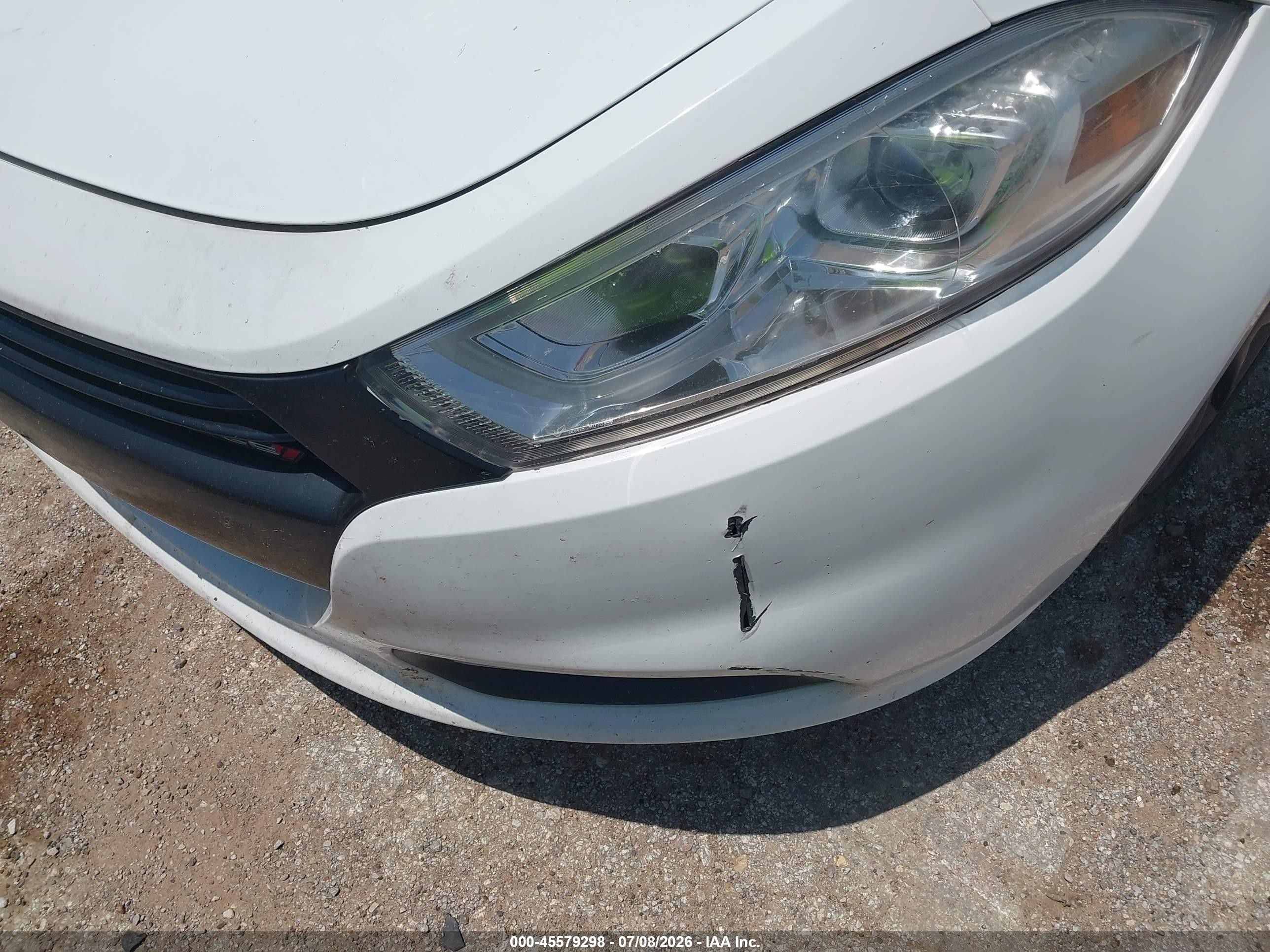 2015 Dodge Dart Se White vin: 1C3CDFAA8FD378956