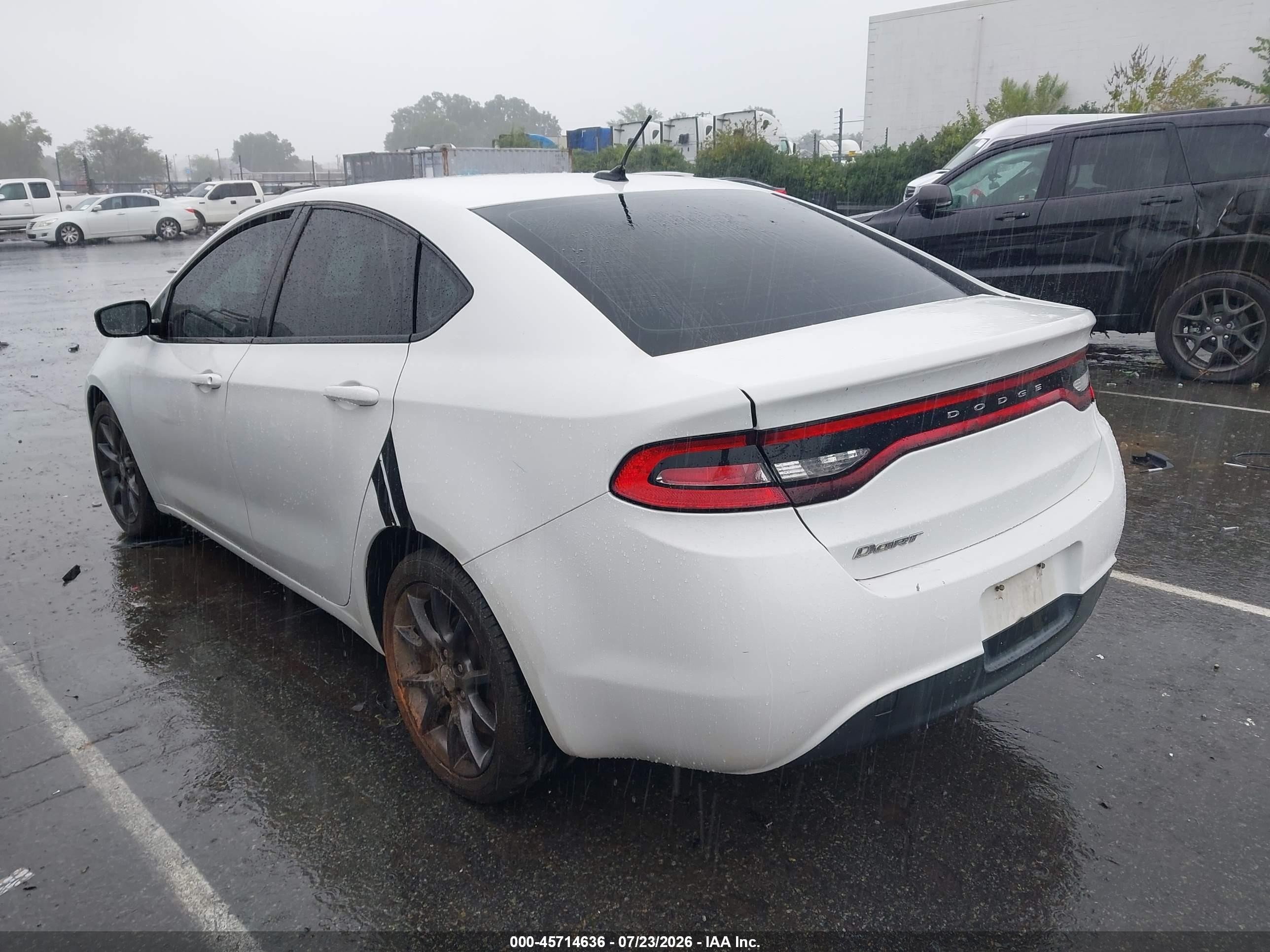 2015 Dodge Dart Se White vin: 1C3CDFAA9FD402813