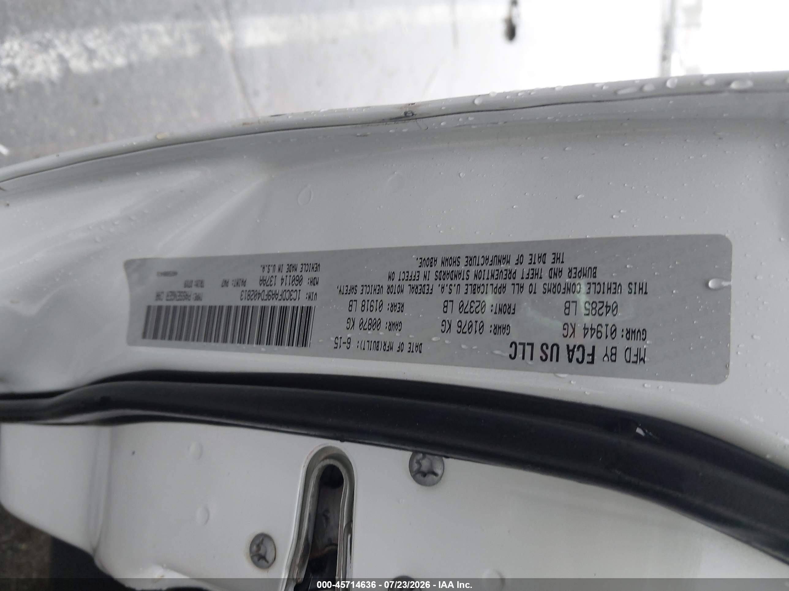 2015 Dodge Dart Se White vin: 1C3CDFAA9FD402813