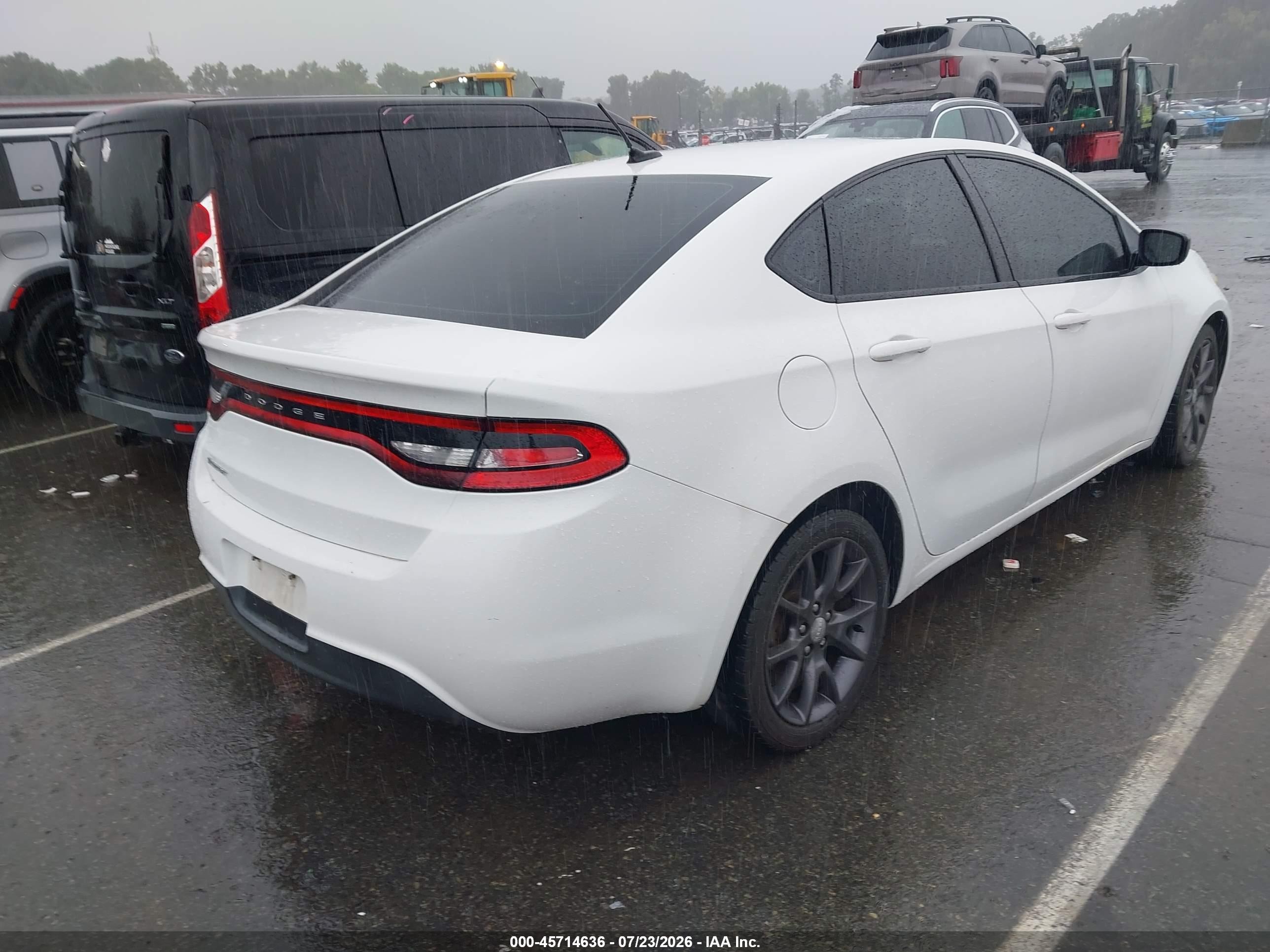 2015 Dodge Dart Se White vin: 1C3CDFAA9FD402813