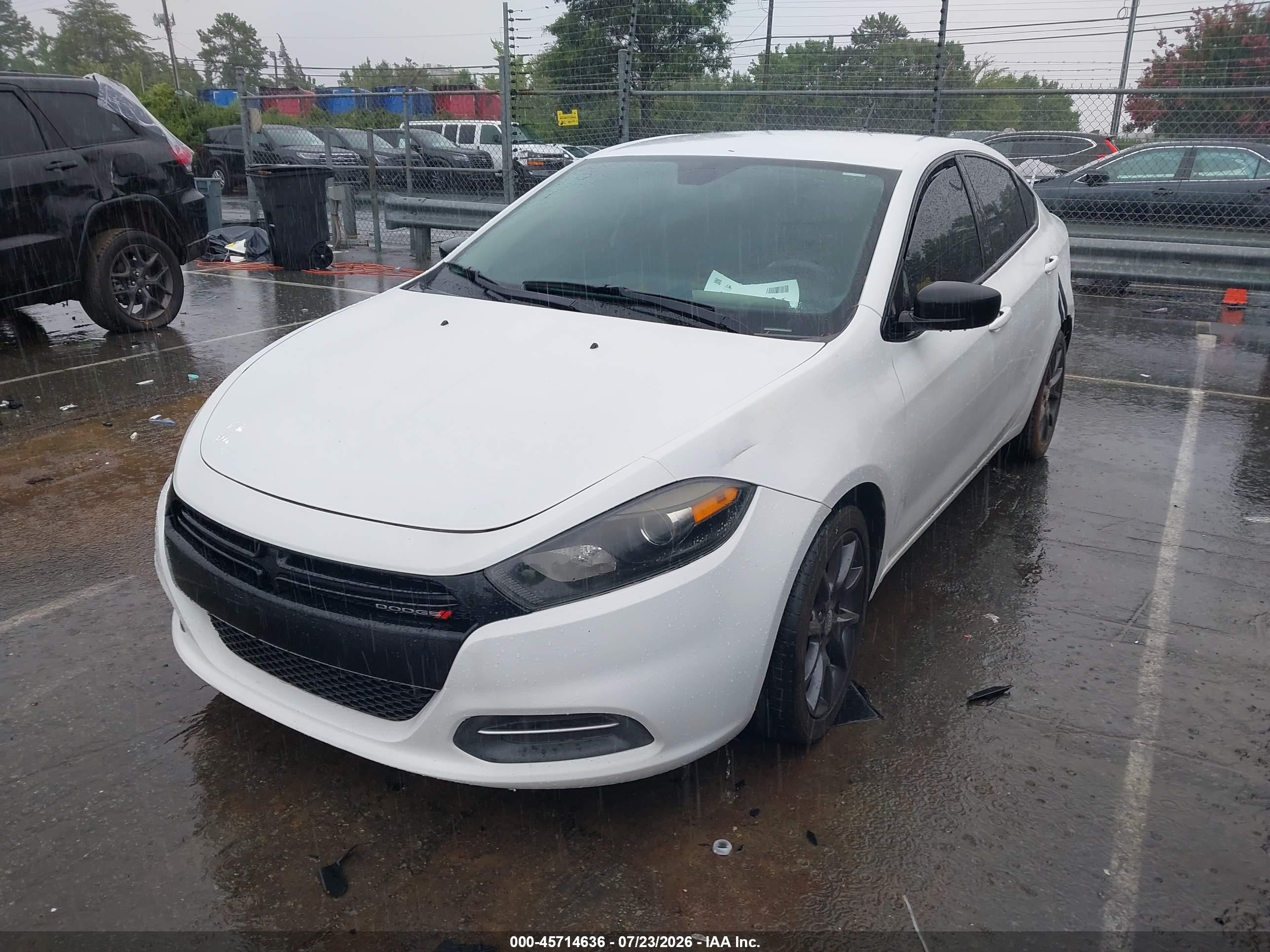 2015 Dodge Dart Se White vin: 1C3CDFAA9FD402813