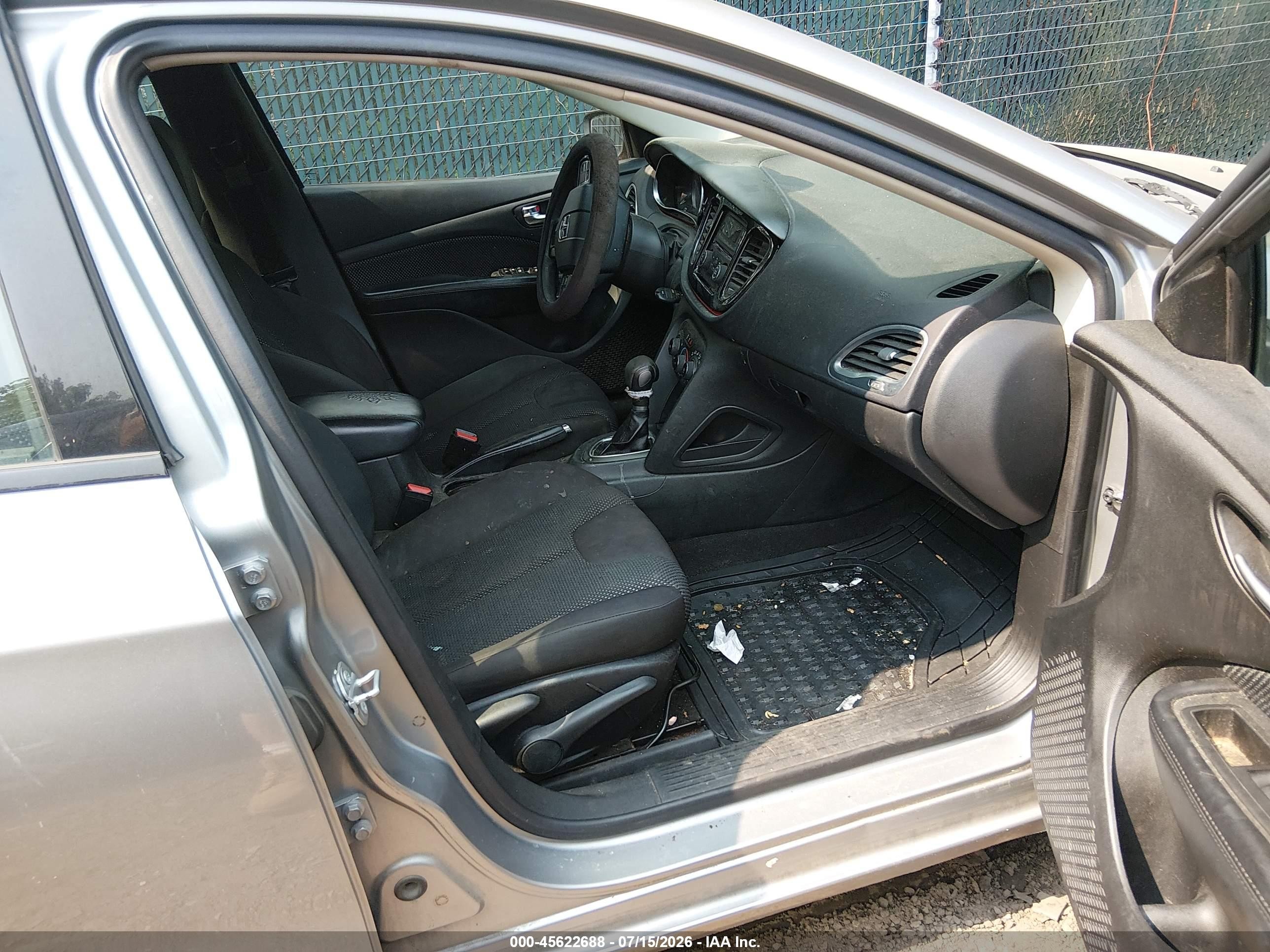 2015 Dodge Dart Se Silver vin: 1C3CDFAA9FD440073