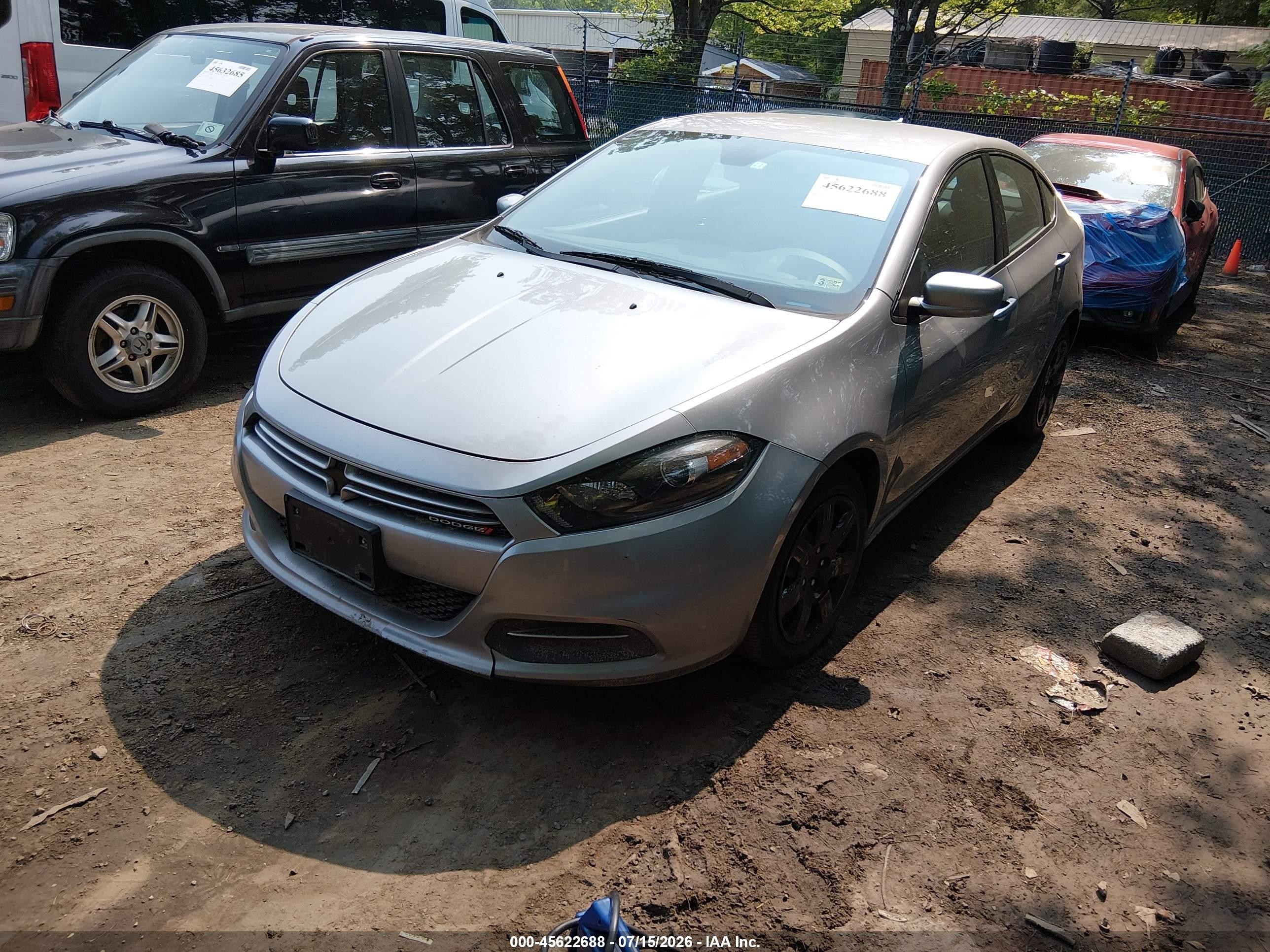 2015 Dodge Dart Se Silver vin: 1C3CDFAA9FD440073