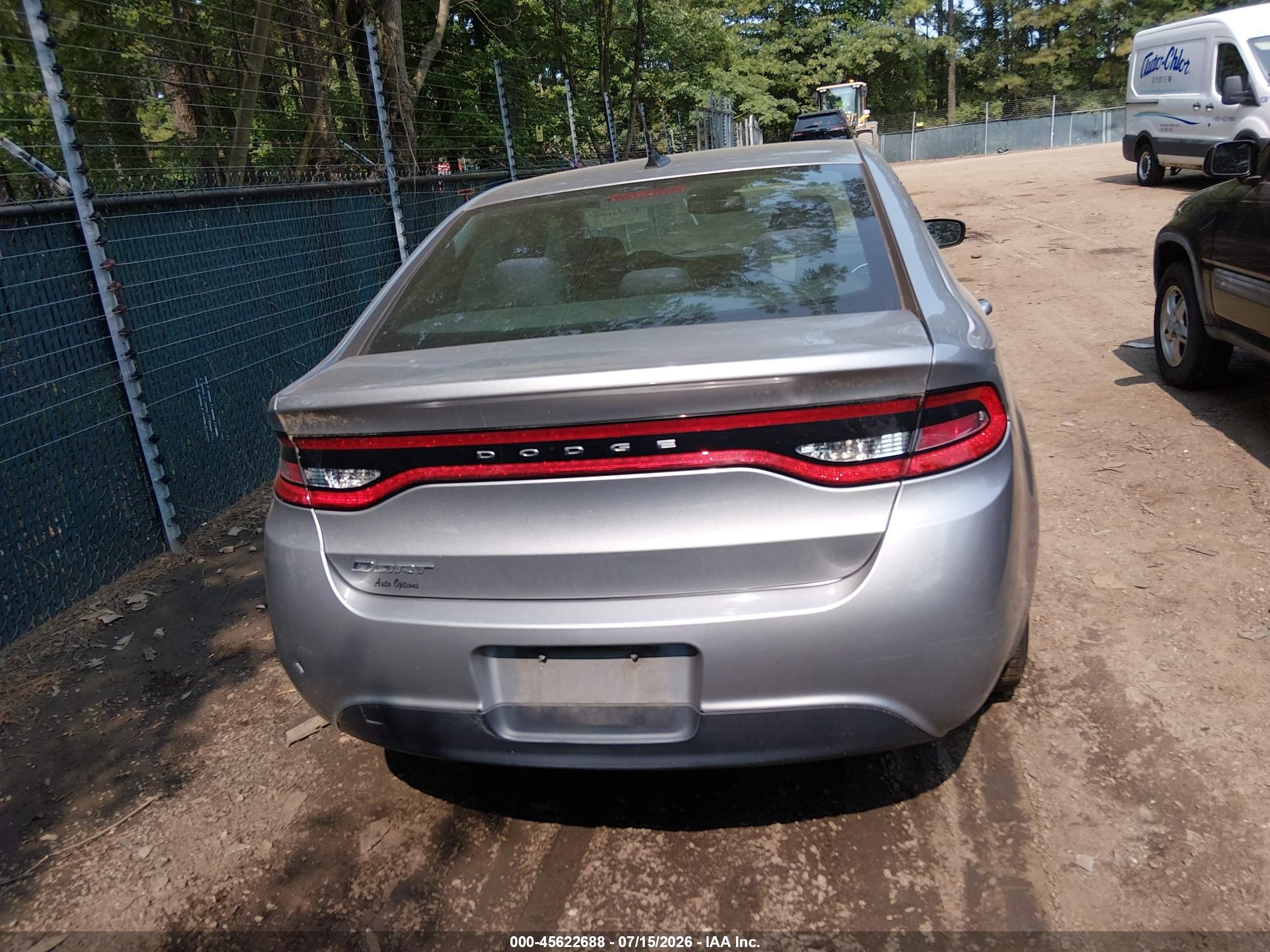 2015 Dodge Dart Se Silver vin: 1C3CDFAA9FD440073