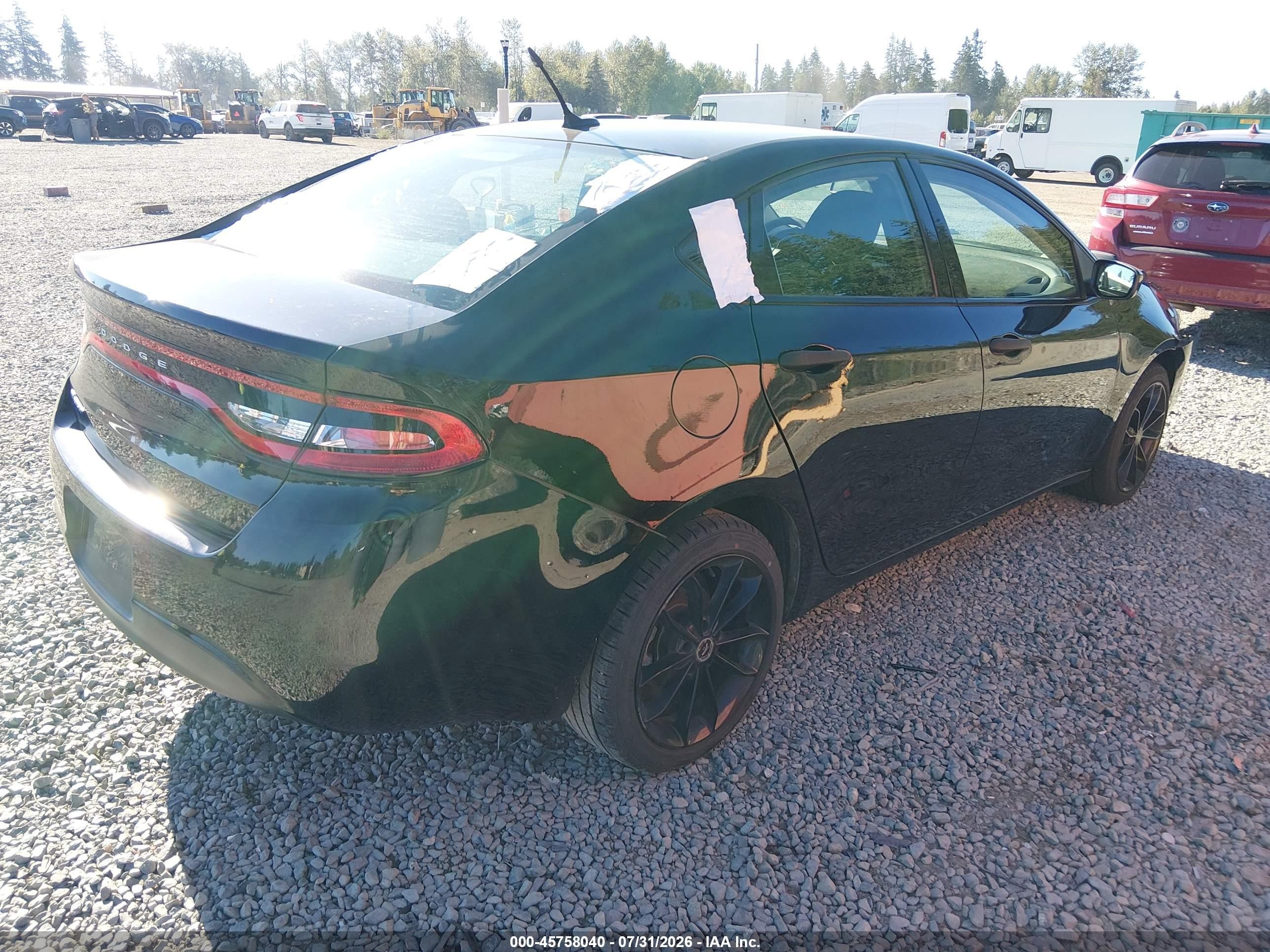 2013 Dodge Dart Se Black vin: 1C3CDFAAXDD247167