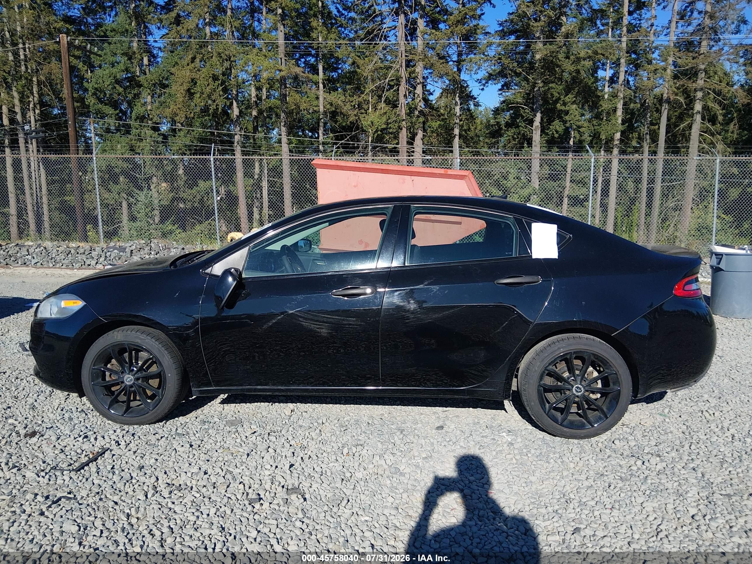 2013 Dodge Dart Se Black vin: 1C3CDFAAXDD247167