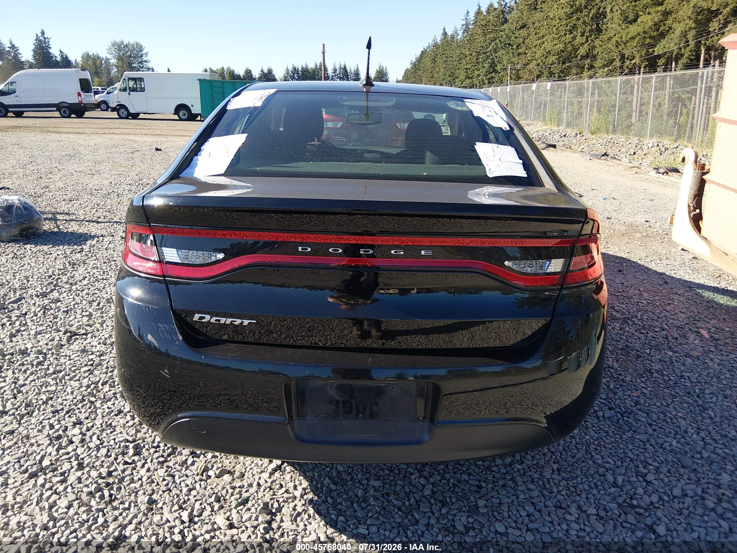 2013 Dodge Dart Se Black vin: 1C3CDFAAXDD247167