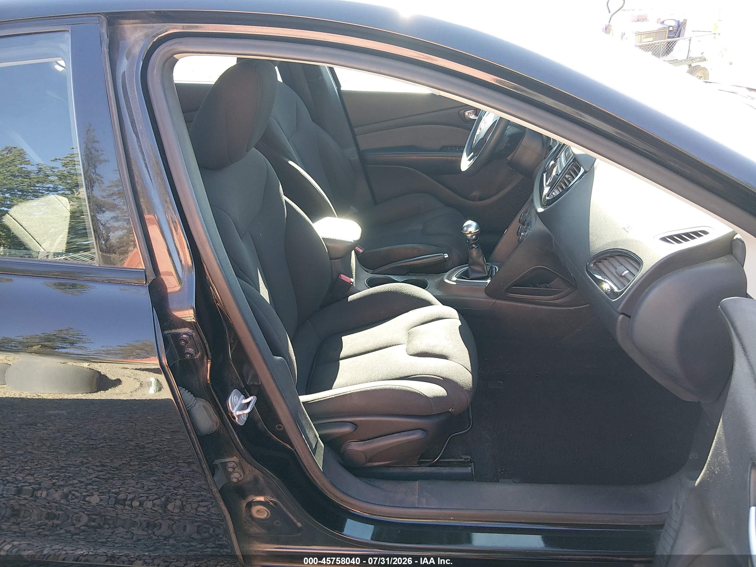2013 Dodge Dart Se Black vin: 1C3CDFAAXDD247167