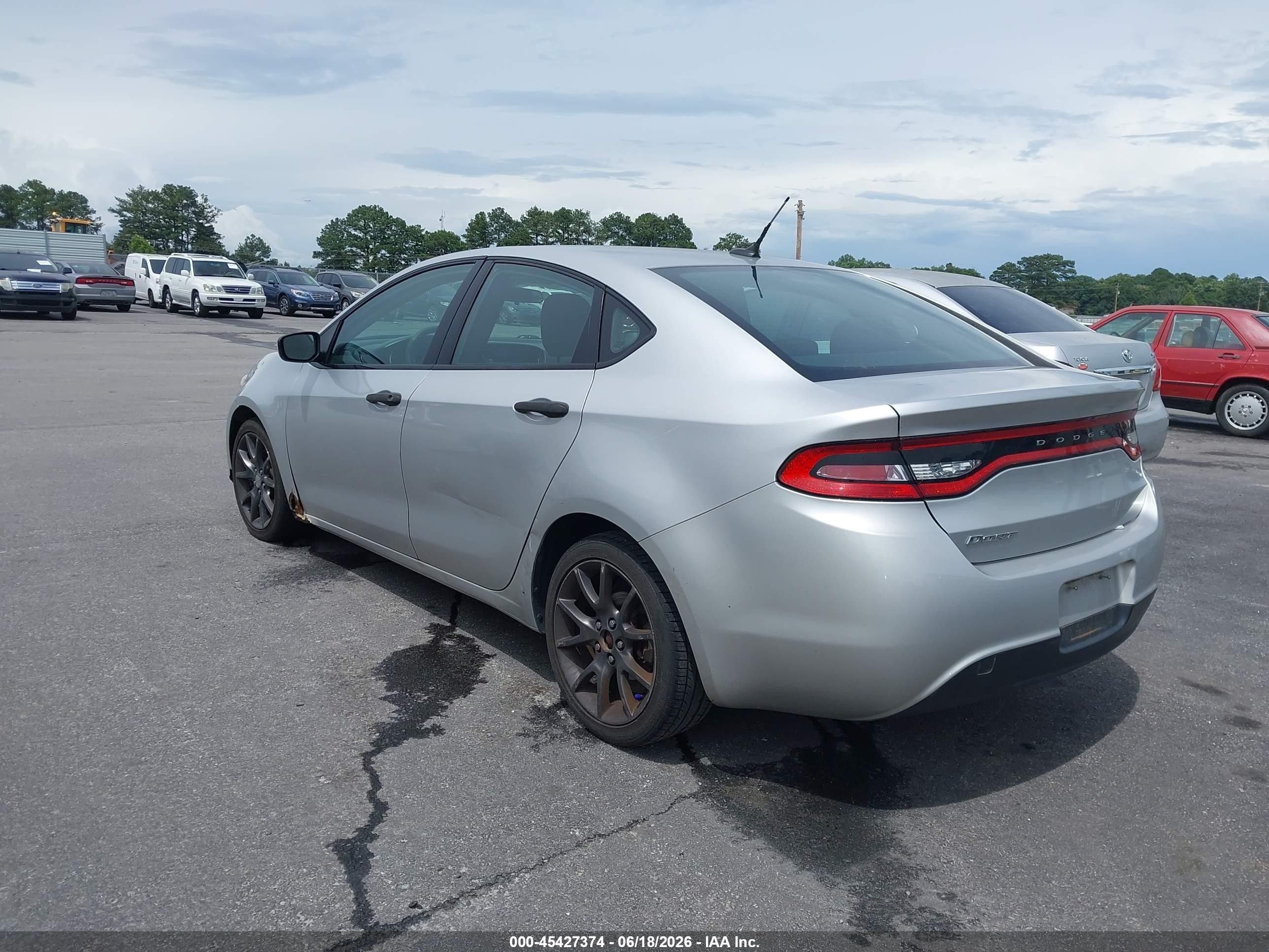 2013 Dodge Dart Se Silver vin: 1C3CDFAAXDD294697