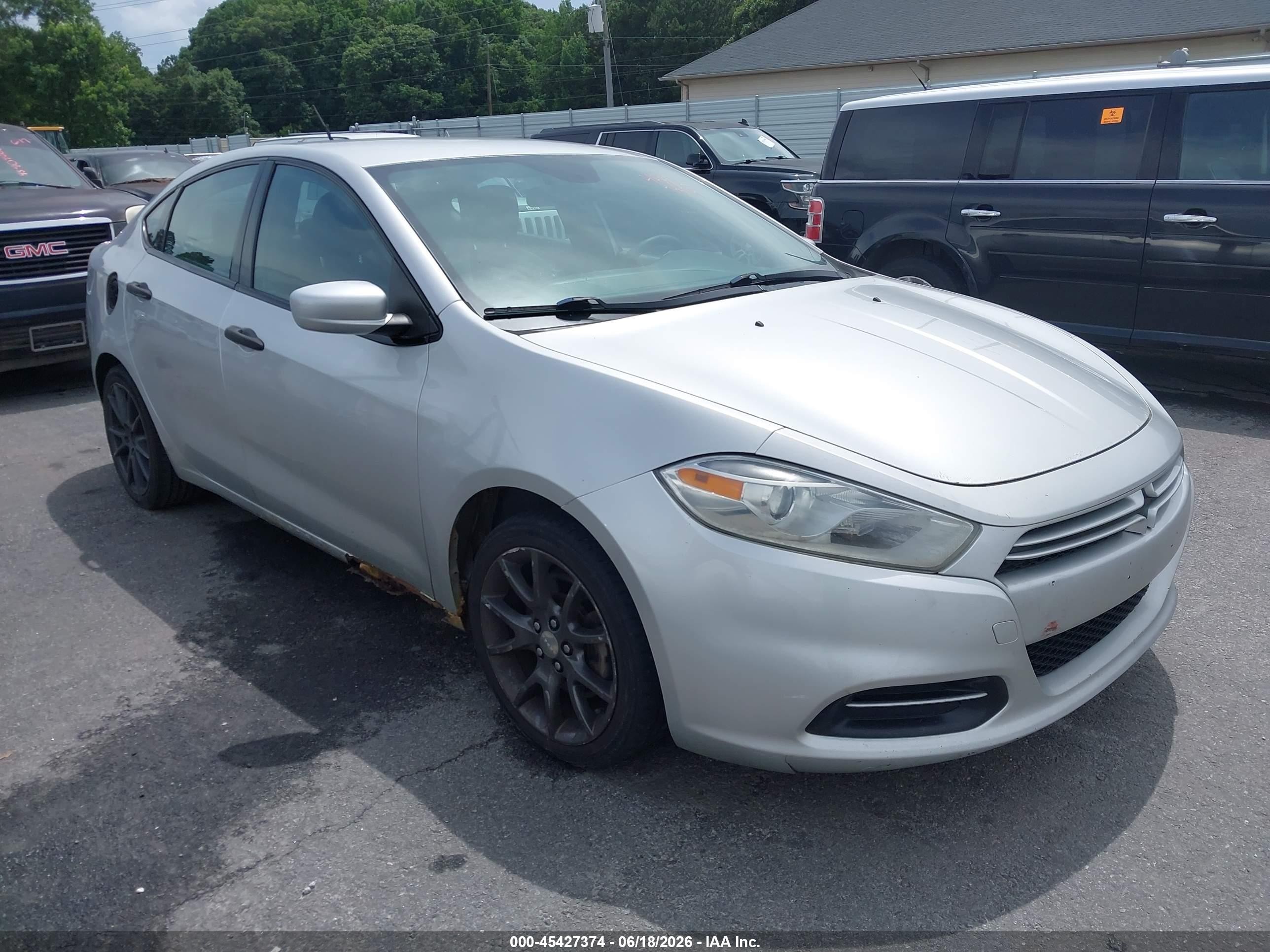 2013 Dodge Dart Se Silver vin: 1C3CDFAAXDD294697