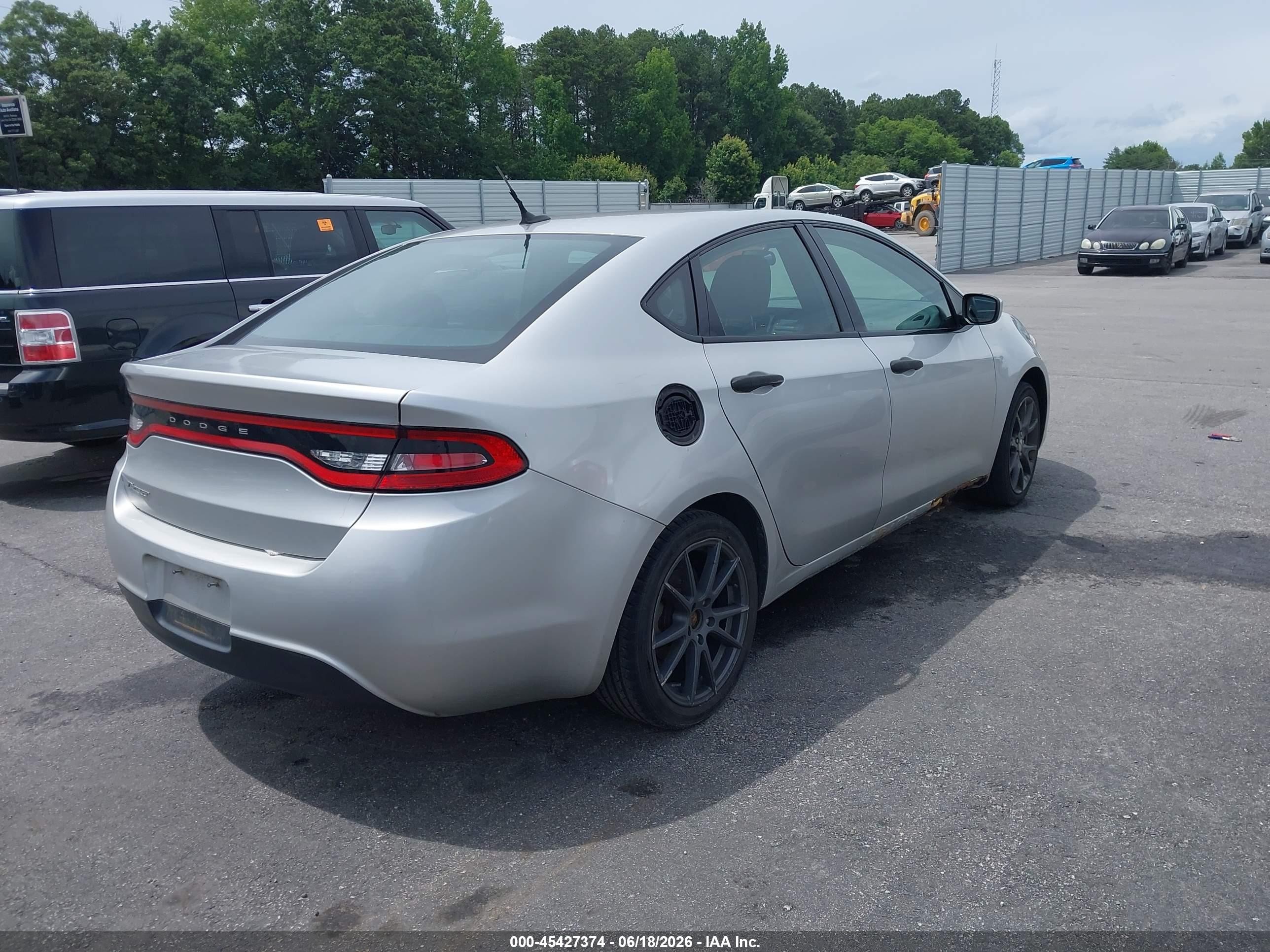 2013 Dodge Dart Se Silver vin: 1C3CDFAAXDD294697