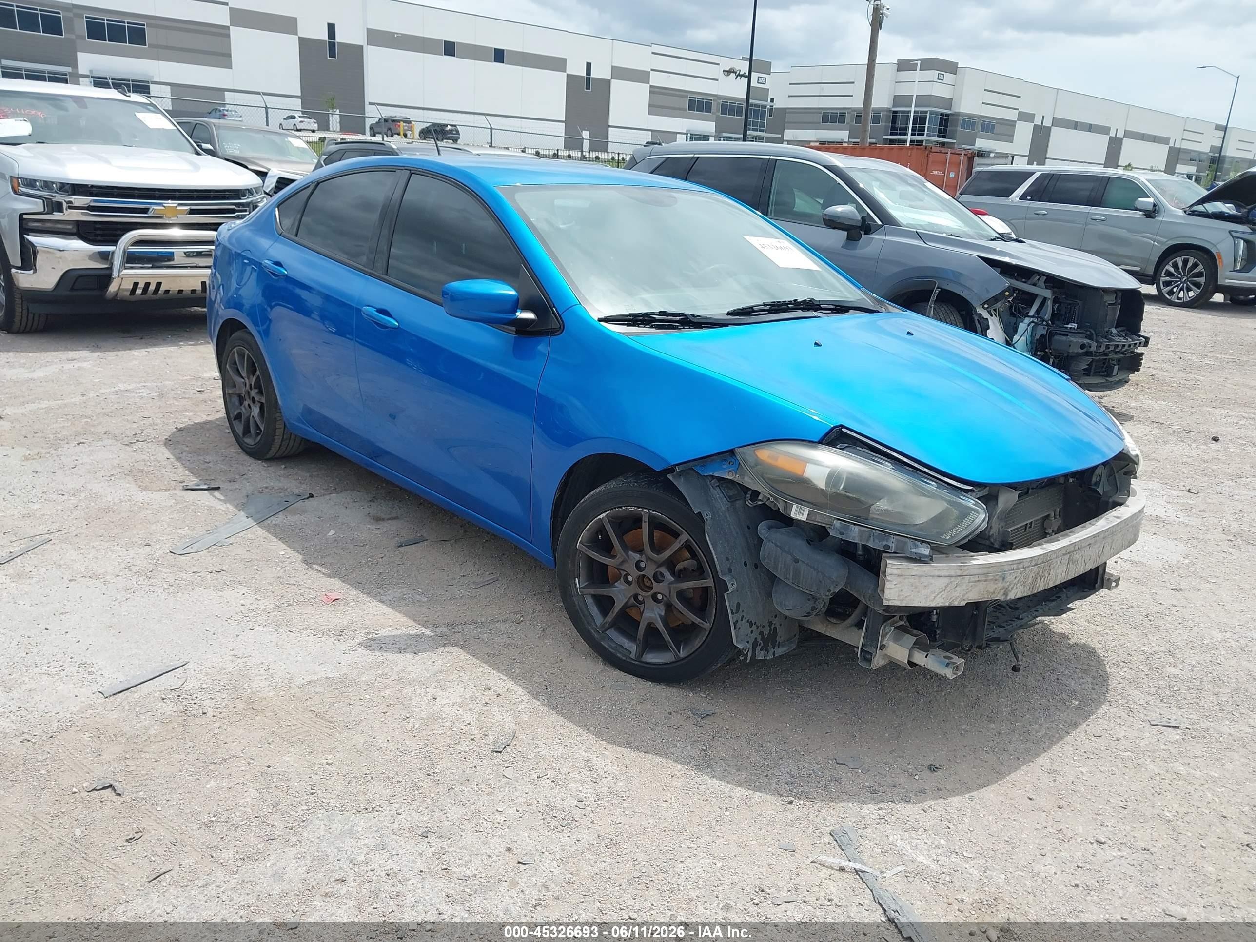 2015 Dodge Dart Se Blue vin: 1C3CDFAAXFD392275
