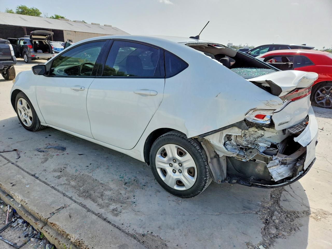 2015 Dodge Dart Se White vin: 1C3CDFAAXFD406059