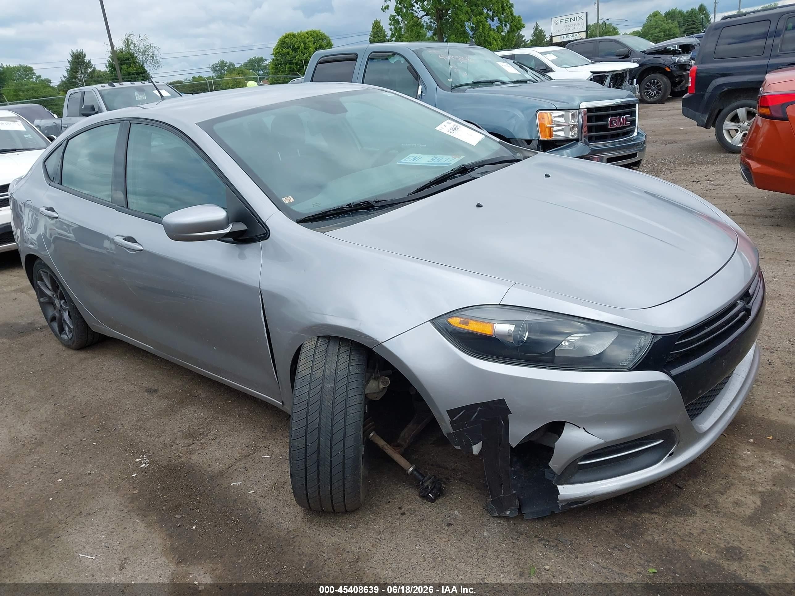 2015 Dodge Dart Se Серый vin: 1C3CDFAAXFD432371
