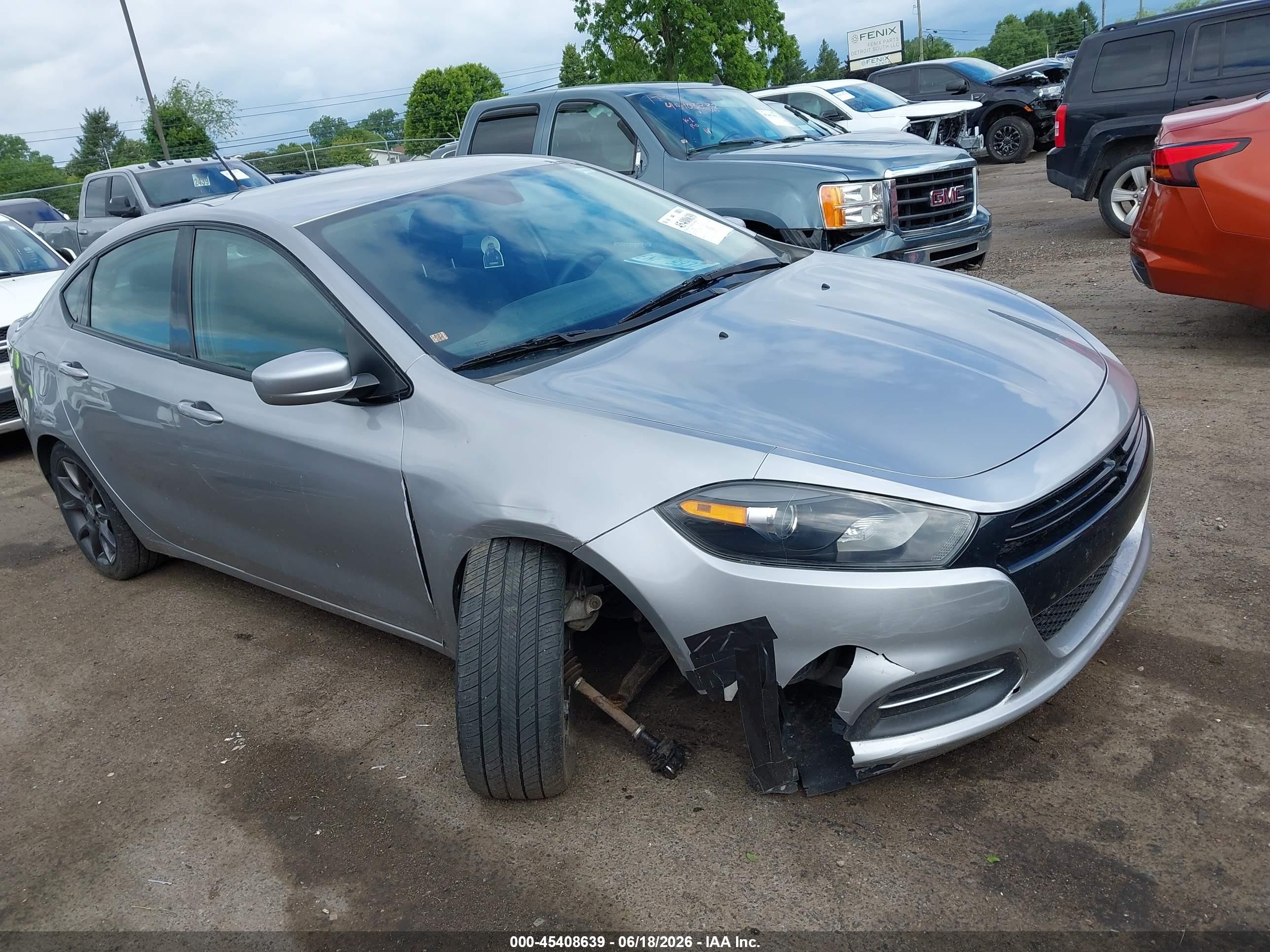 2015 Dodge Dart Se Серый vin: 1C3CDFAAXFD432371