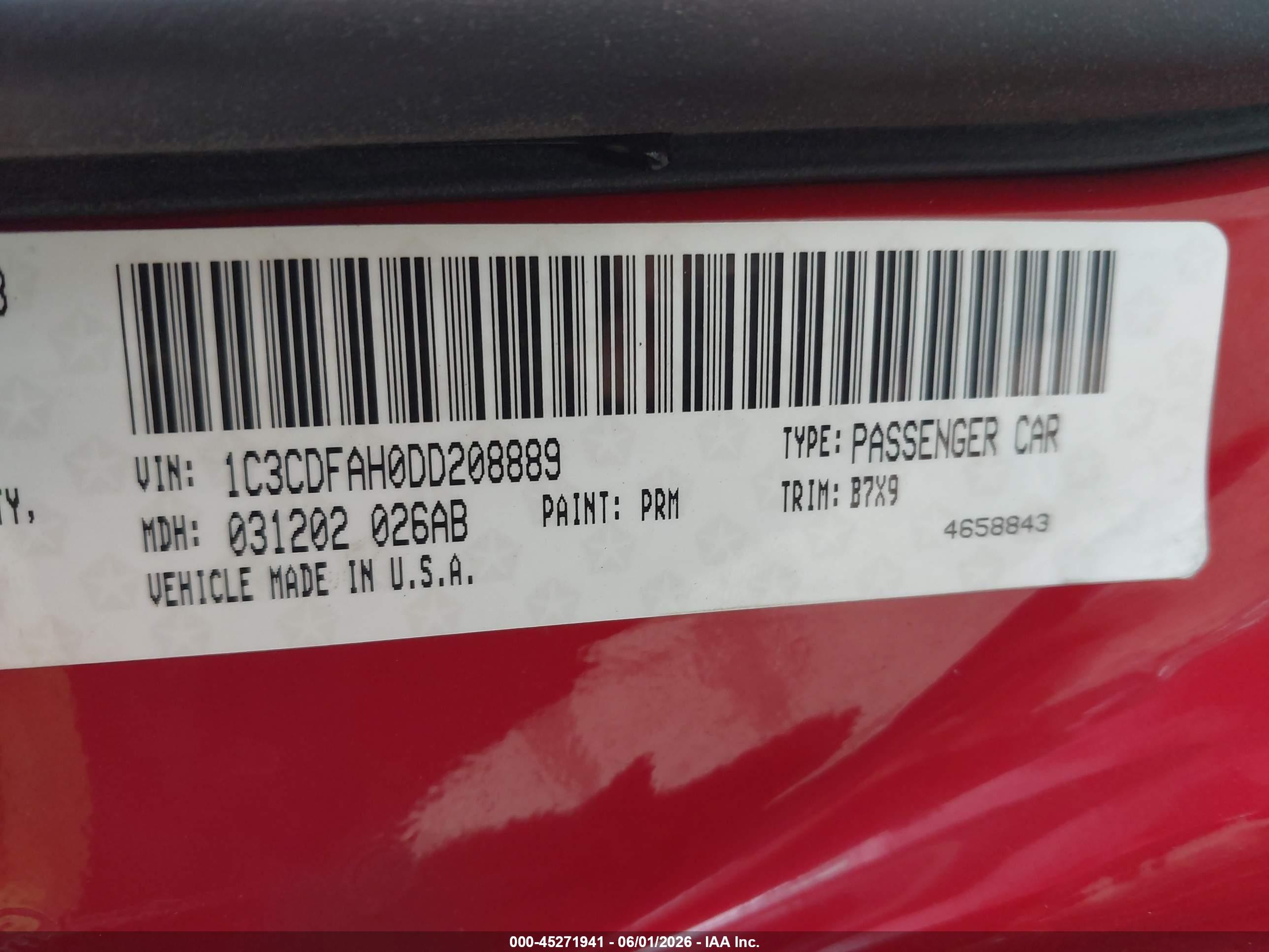 2013 Dodge Dart Aero Красный vin: 1C3CDFAH0DD208889