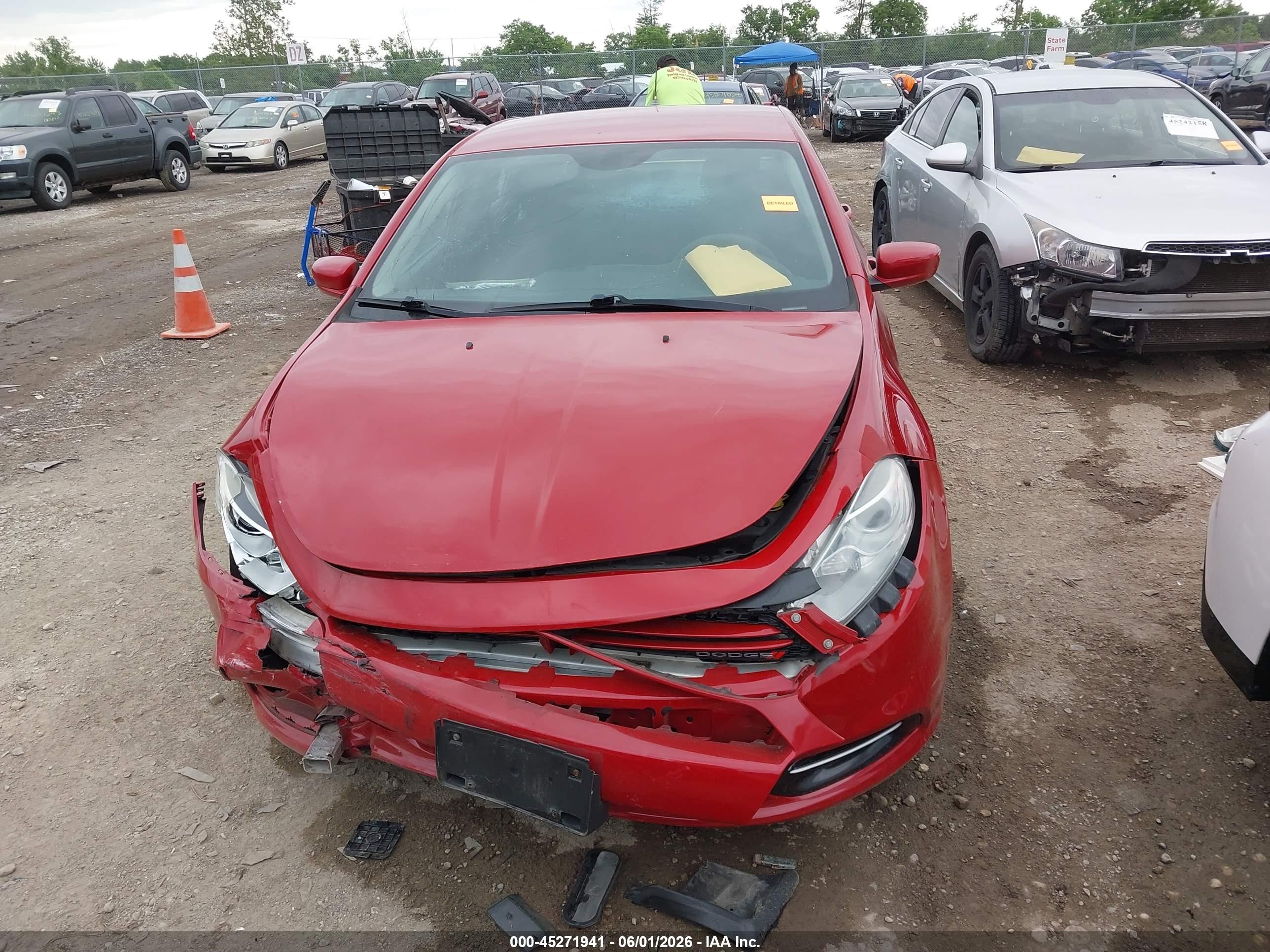 2013 Dodge Dart Aero Красный vin: 1C3CDFAH0DD208889