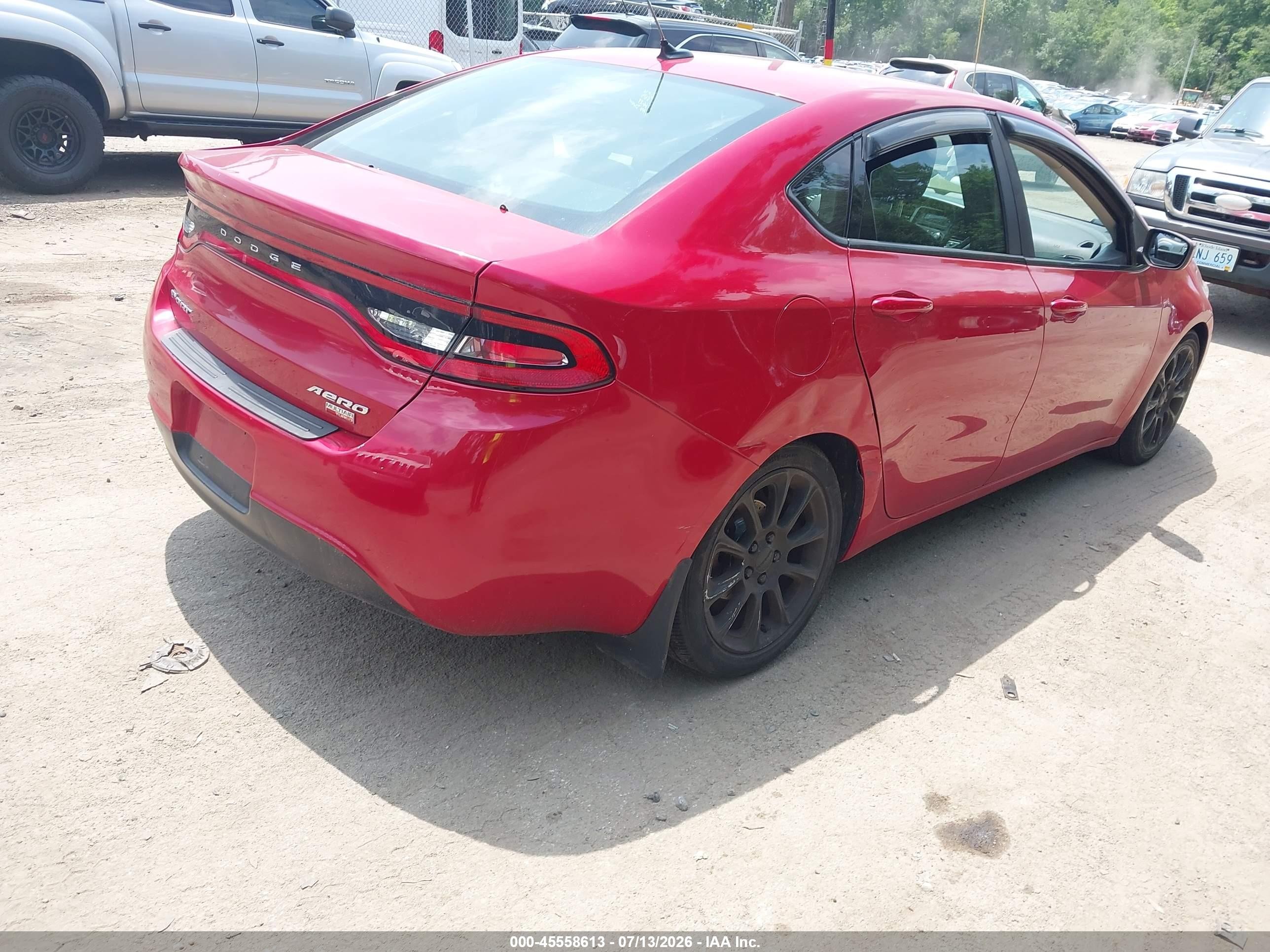 2013 Dodge Dart Aero Red vin: 1C3CDFAH8DD292072