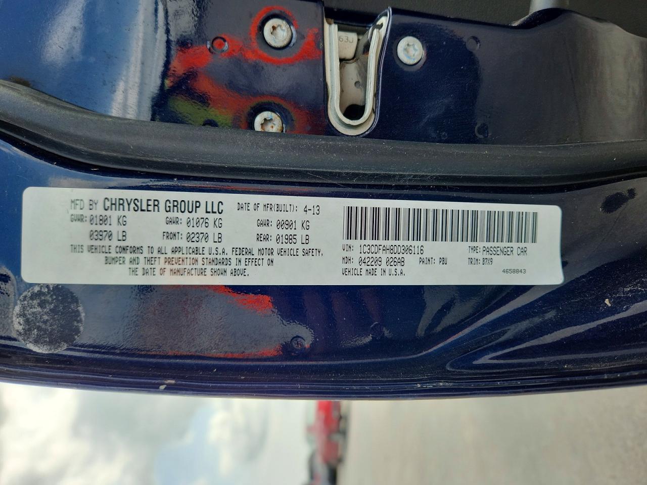 2013 Dodge Dart Se Blue vin: 1C3CDFAH8DD306116