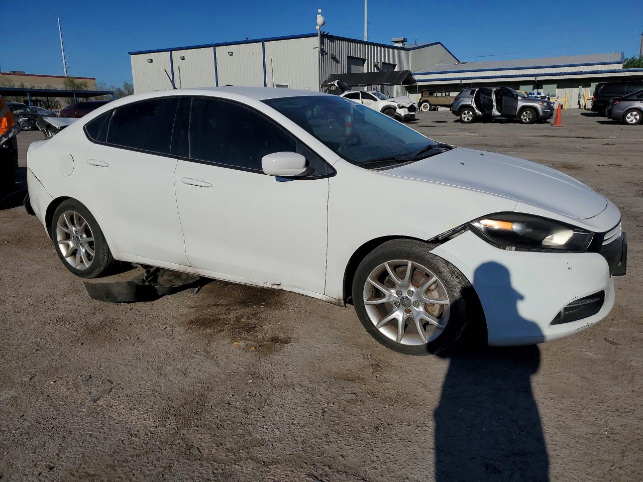 2013 Dodge Dart Sxt White vin: 1C3CDFBA0DD147240