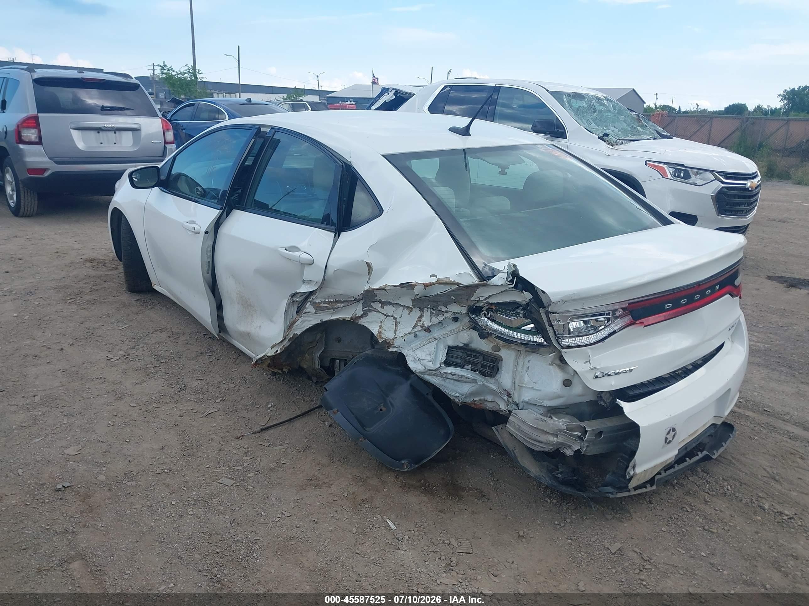 2013 Dodge Dart Sxt Белый vin: 1C3CDFBA0DD195000