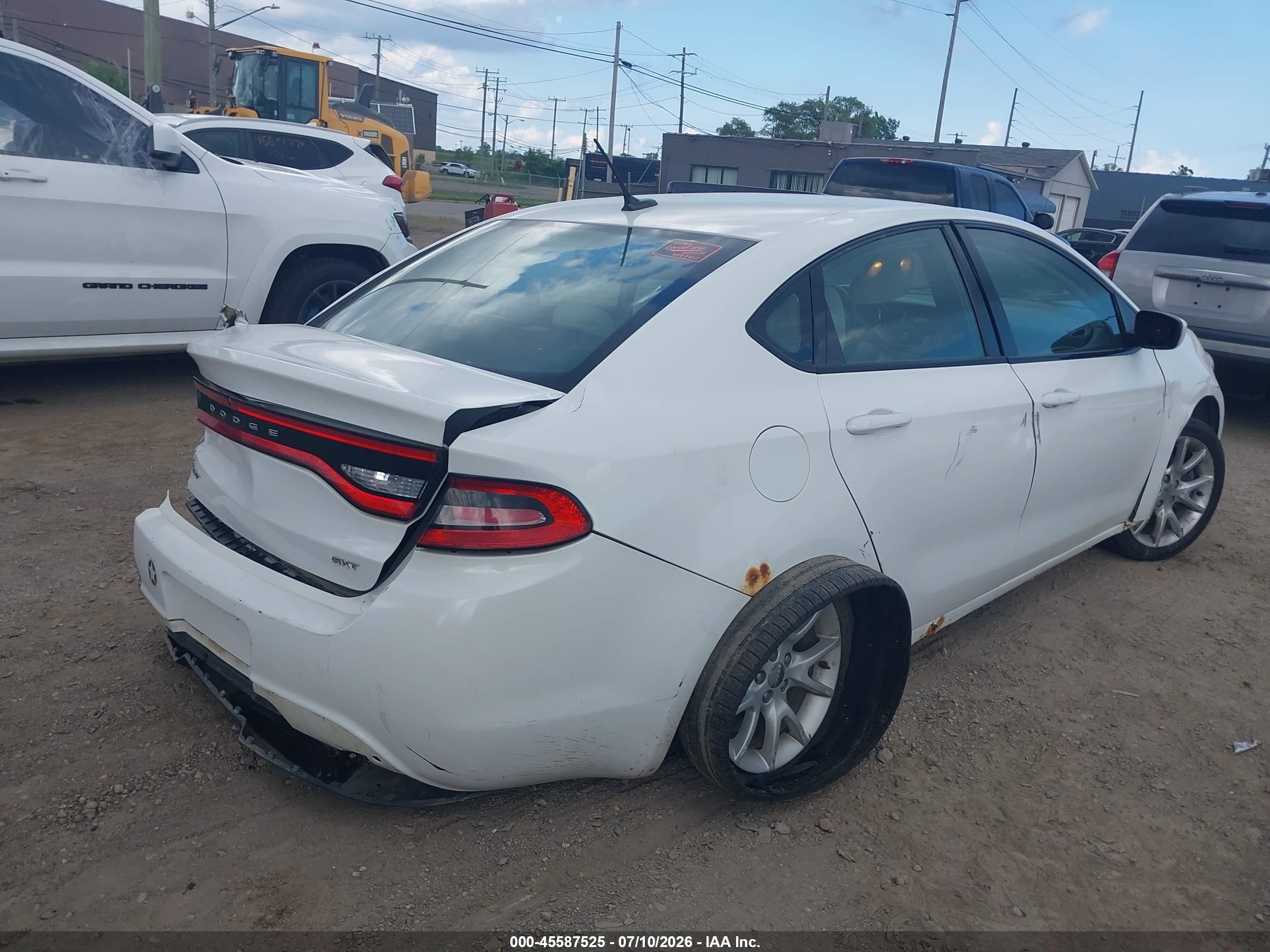 2013 Dodge Dart Sxt Белый vin: 1C3CDFBA0DD195000