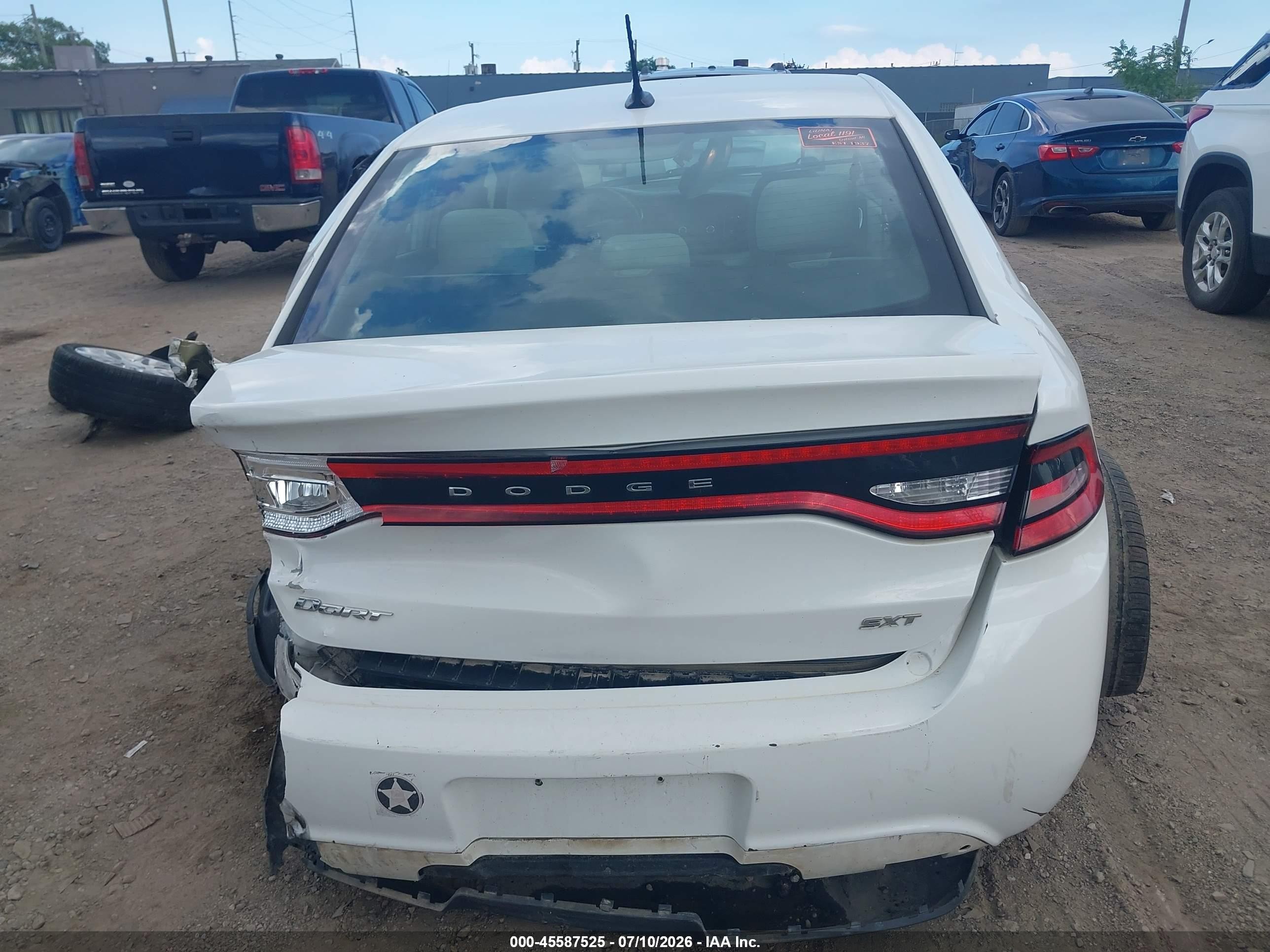 2013 Dodge Dart Sxt Белый vin: 1C3CDFBA0DD195000