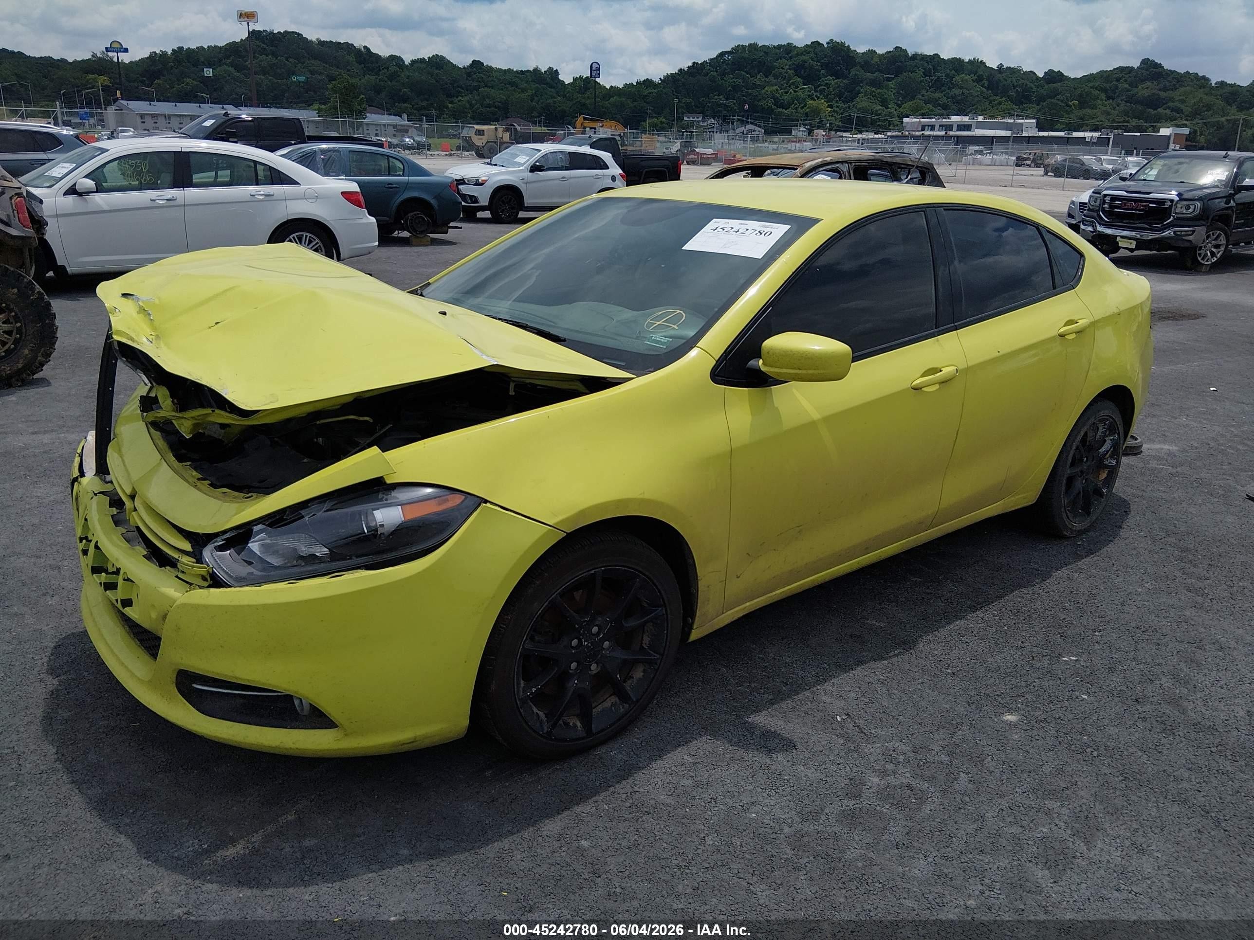 2013 Dodge Dart Rallye Yellow vin: 1C3CDFBA0DD198401