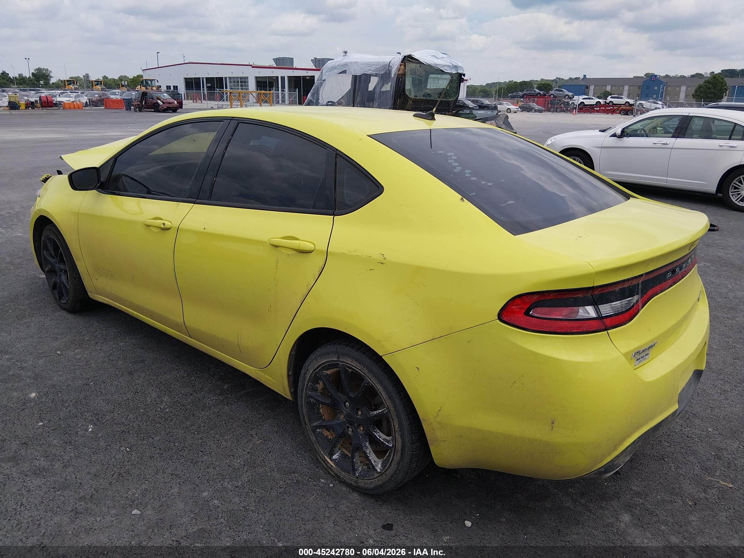 2013 Dodge Dart Rallye Yellow vin: 1C3CDFBA0DD198401