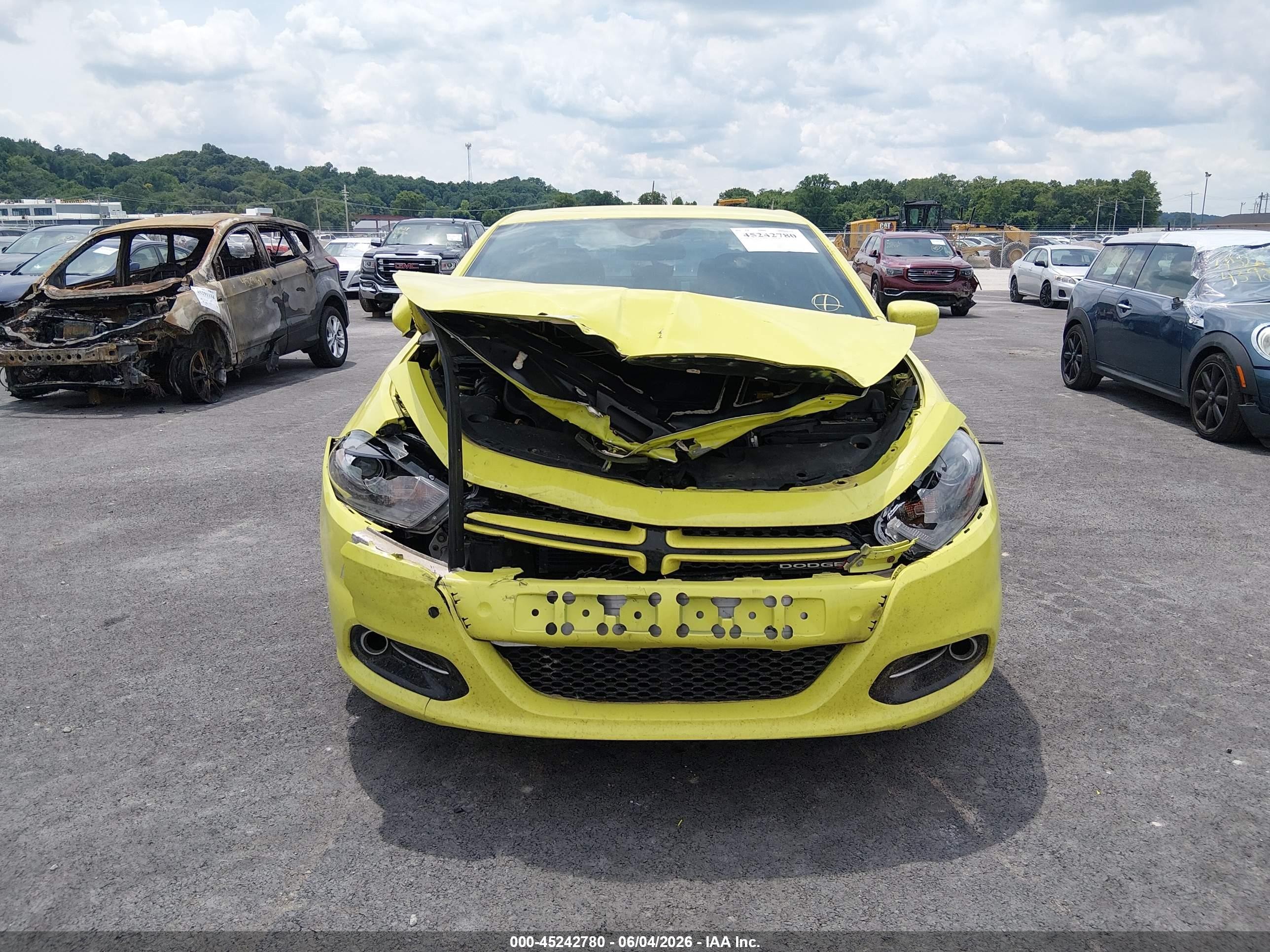 2013 Dodge Dart Rallye Yellow vin: 1C3CDFBA0DD198401