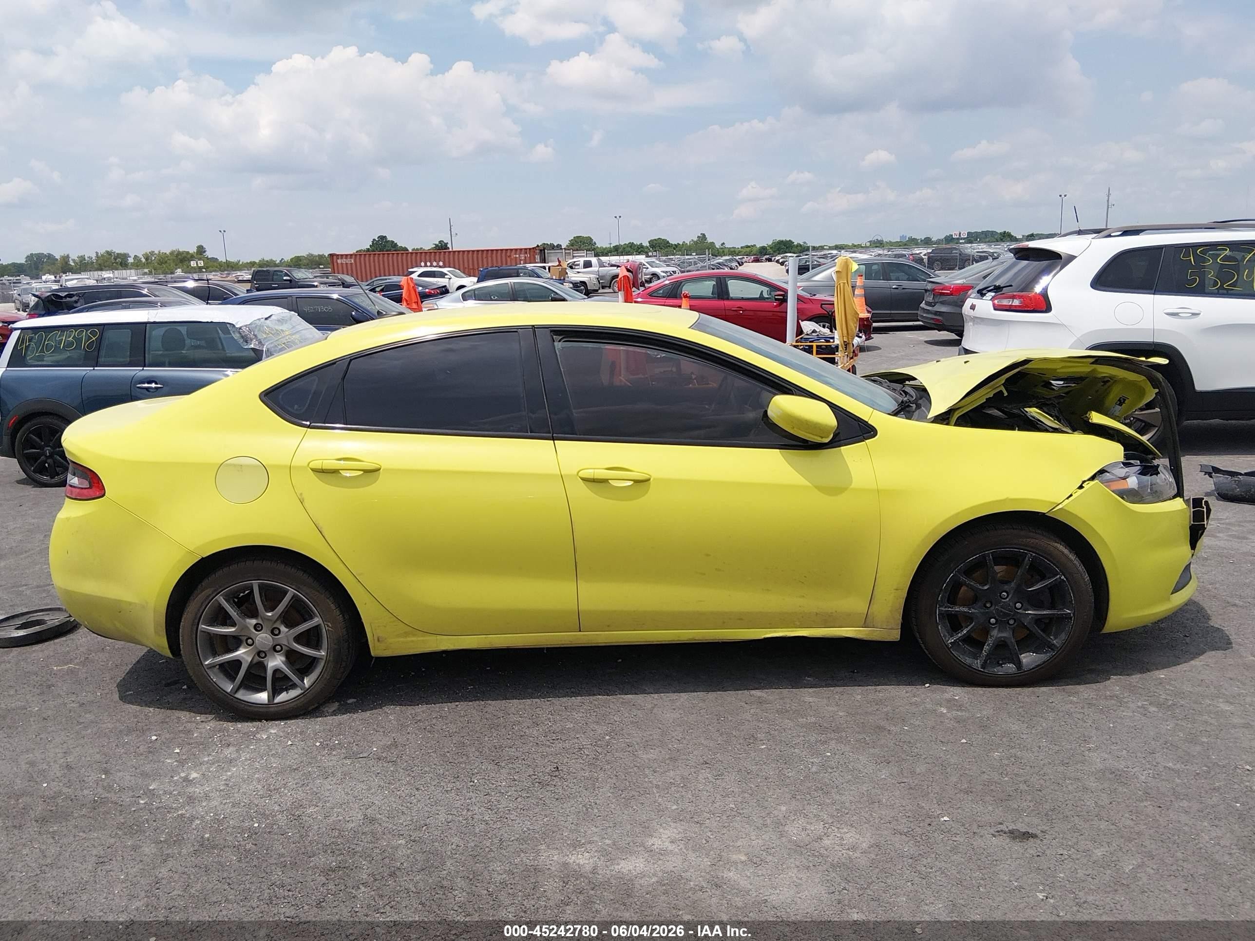 2013 Dodge Dart Rallye Yellow vin: 1C3CDFBA0DD198401
