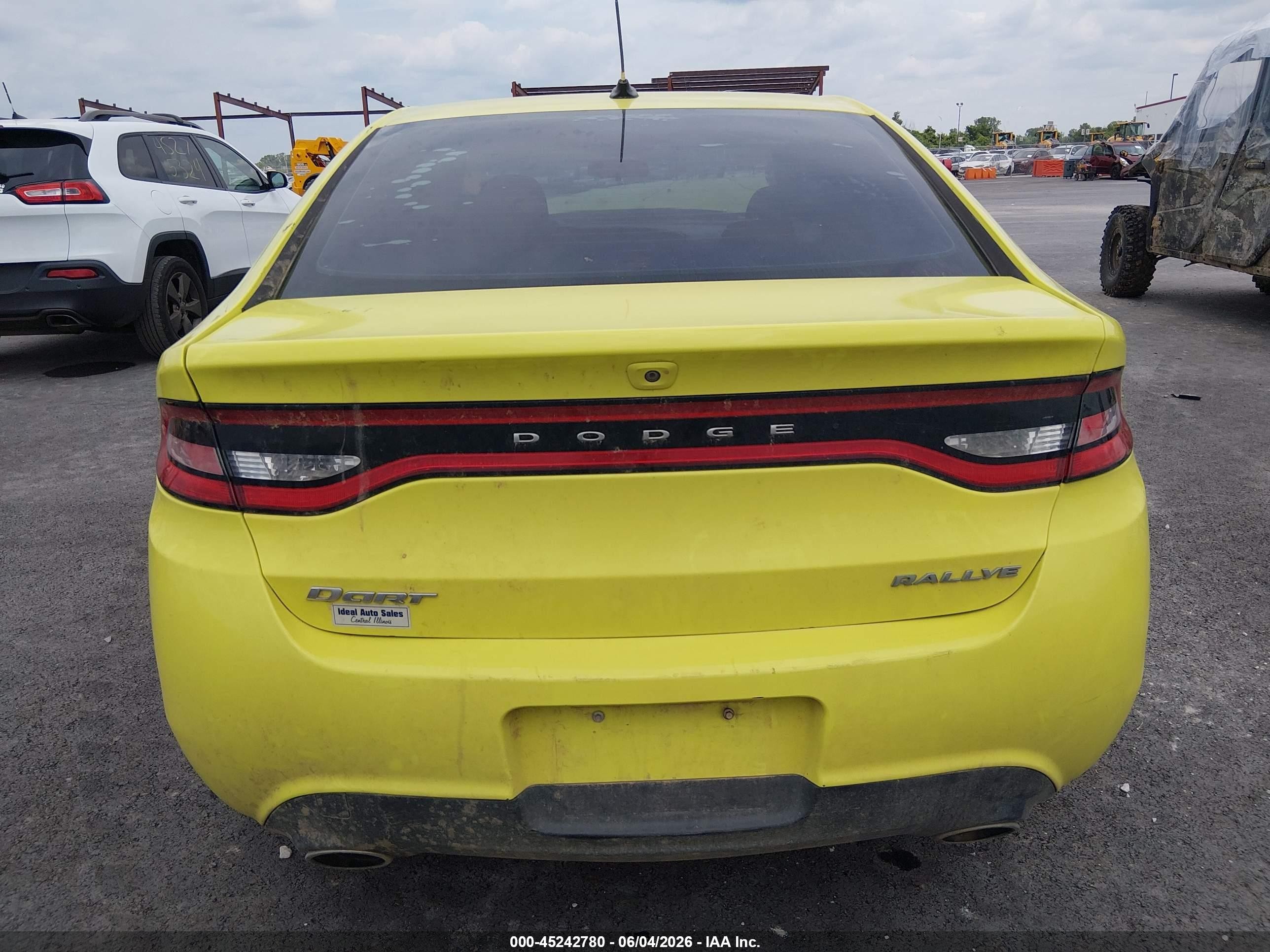 2013 Dodge Dart Rallye Yellow vin: 1C3CDFBA0DD198401