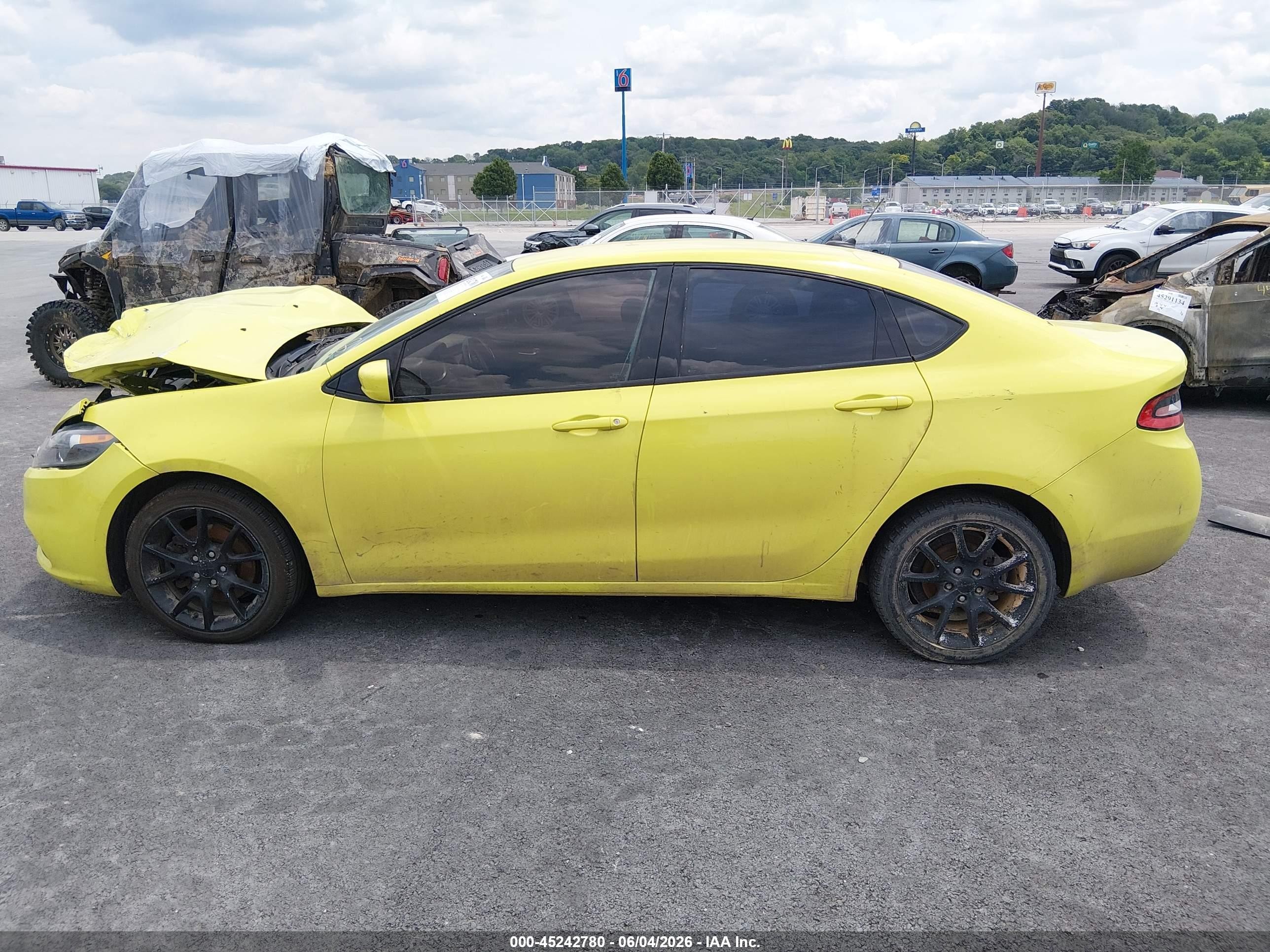 2013 Dodge Dart Rallye Yellow vin: 1C3CDFBA0DD198401