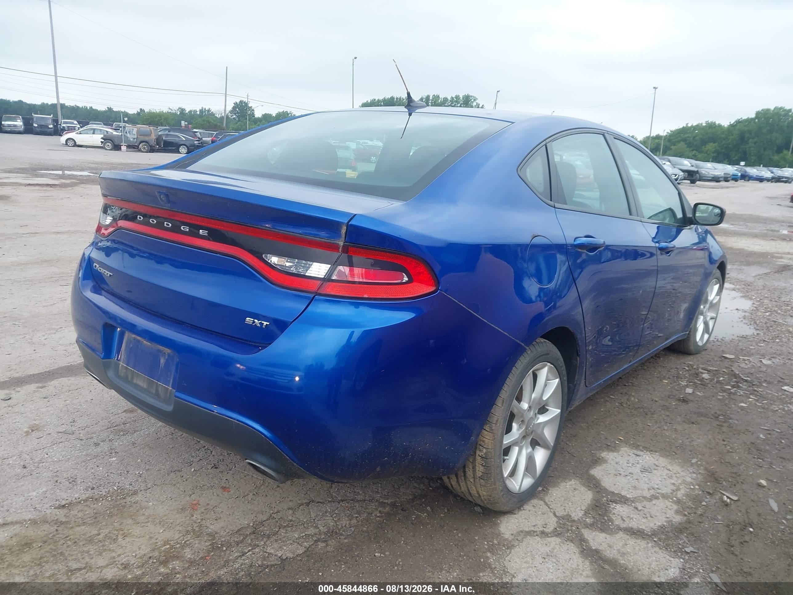 2013 Dodge Dart Sxt Blue vin: 1C3CDFBA0DD289703