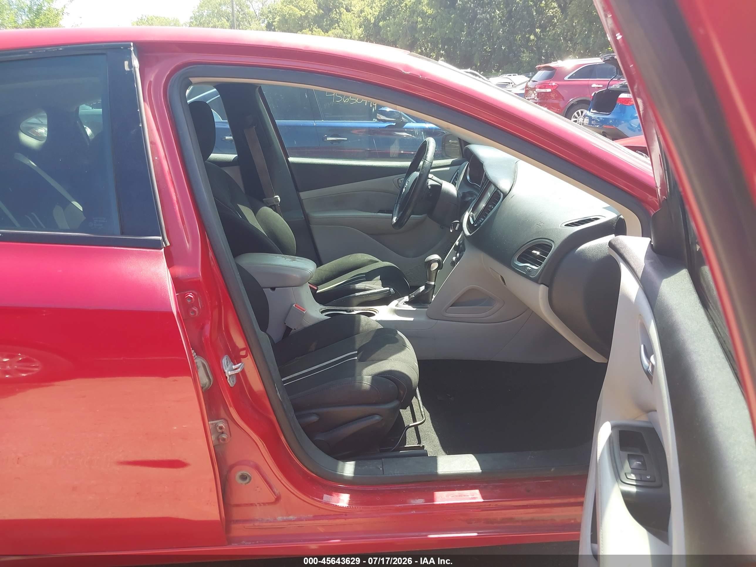 2013 Dodge Dart Sxt Red vin: 1C3CDFBA0DD305267