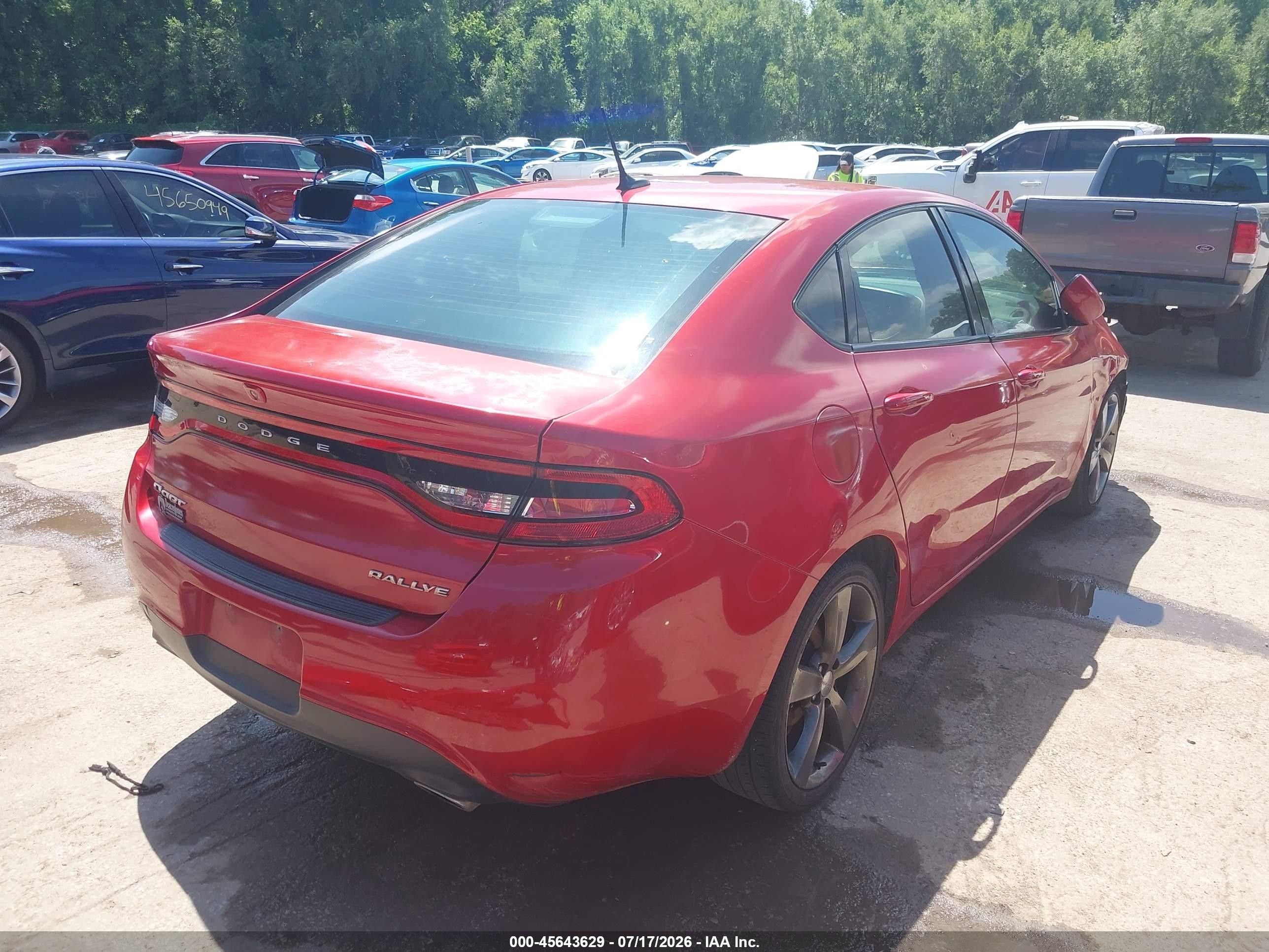 2013 Dodge Dart Sxt Red vin: 1C3CDFBA0DD305267