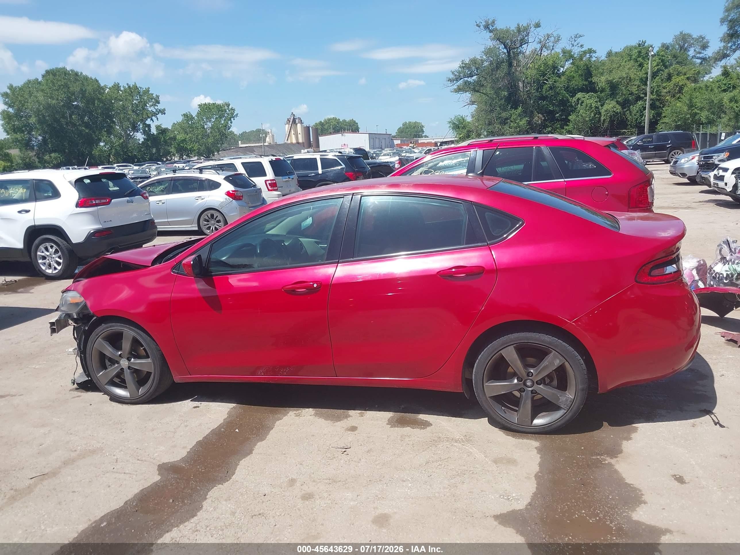 2013 Dodge Dart Sxt Red vin: 1C3CDFBA0DD305267