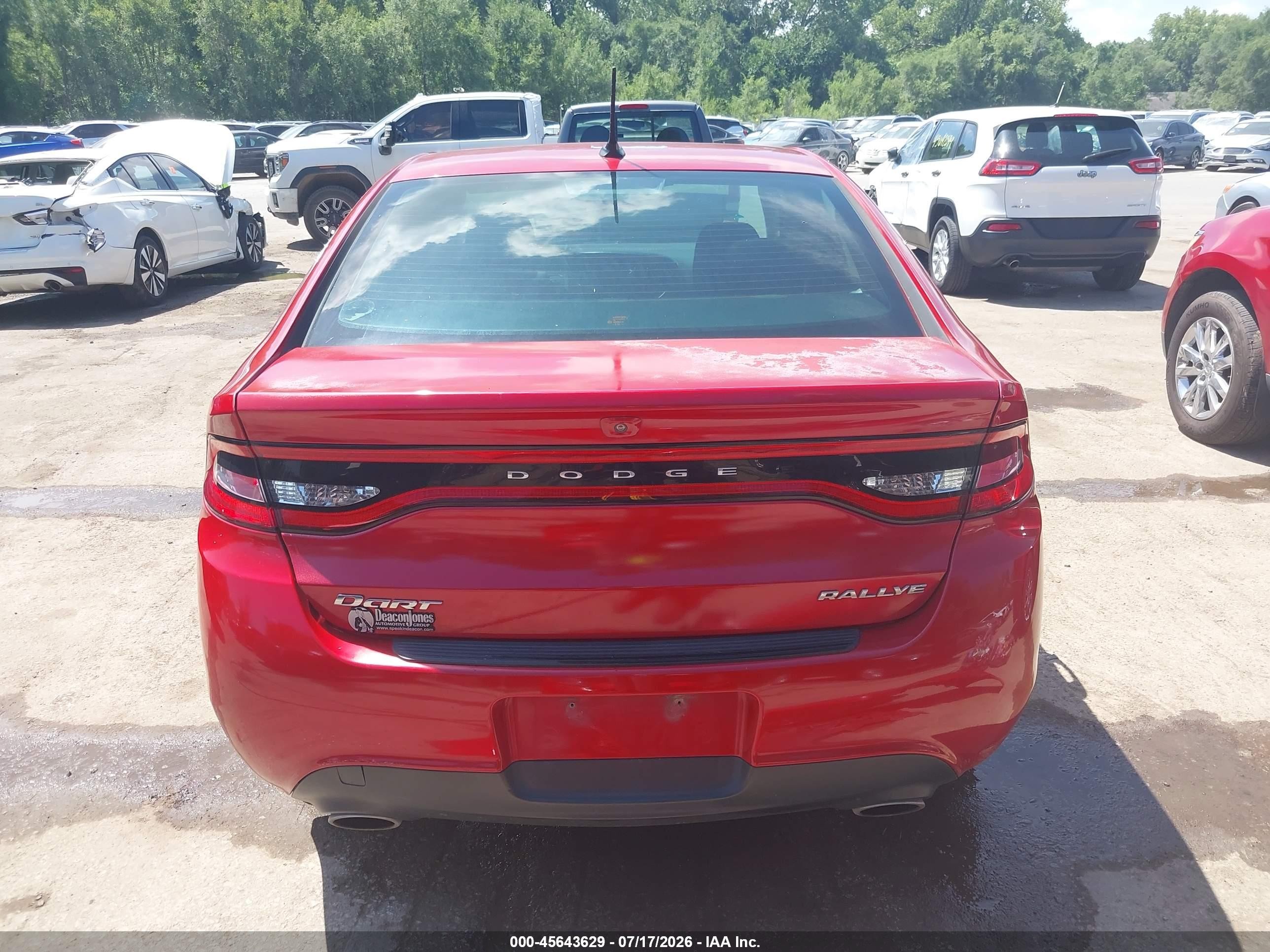2013 Dodge Dart Sxt Red vin: 1C3CDFBA0DD305267