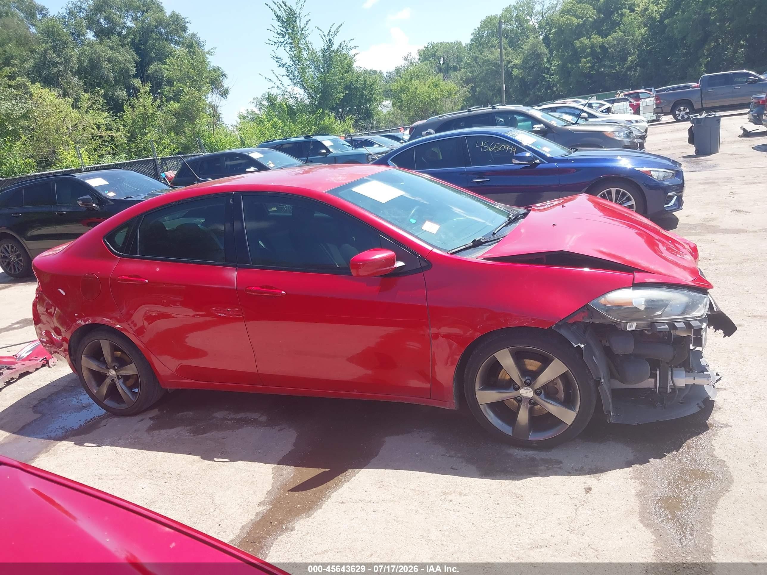 2013 Dodge Dart Sxt Red vin: 1C3CDFBA0DD305267