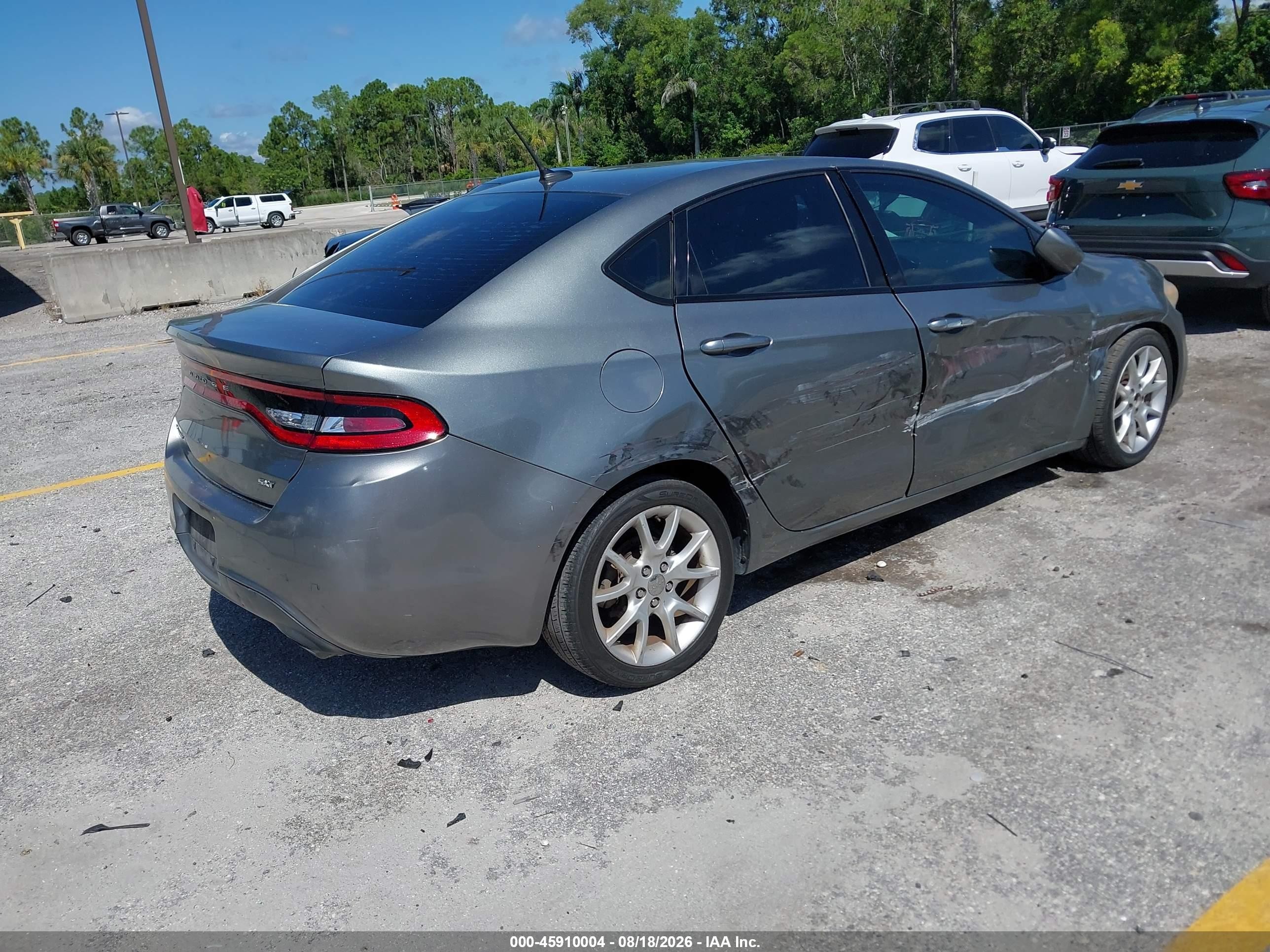 2013 Dodge Dart Sxt Серебряный vin: 1C3CDFBA0DD308489