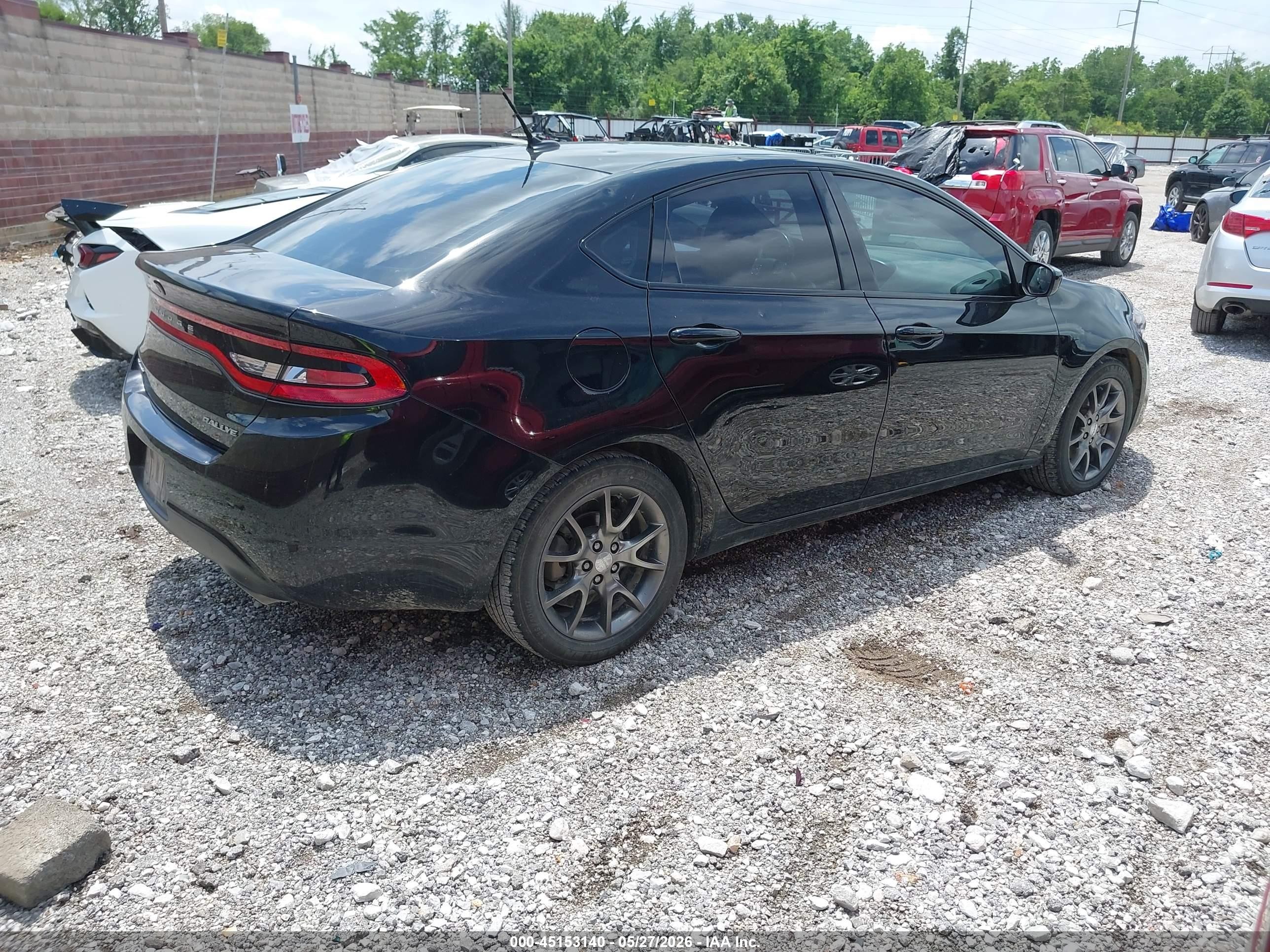 2013 Dodge Dart Rallye Black vin: 1C3CDFBA1DD118507