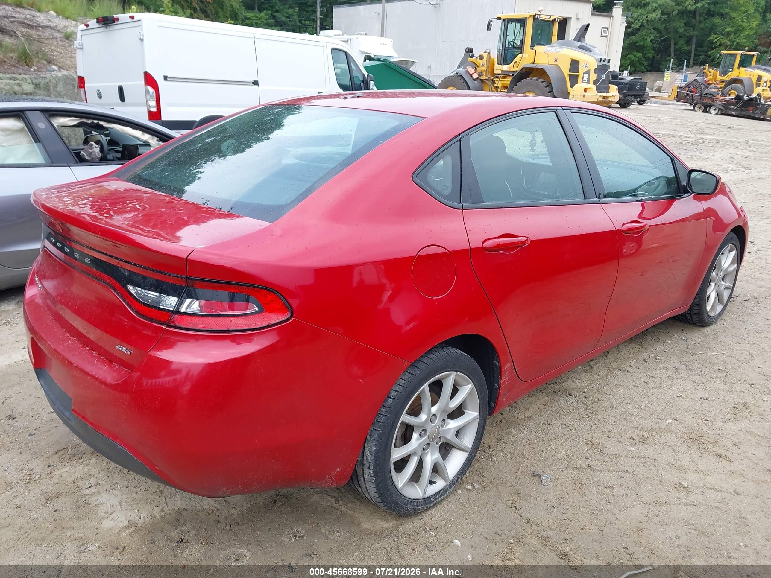 2013 Dodge Dart Sxt Red vin: 1C3CDFBA1DD210457